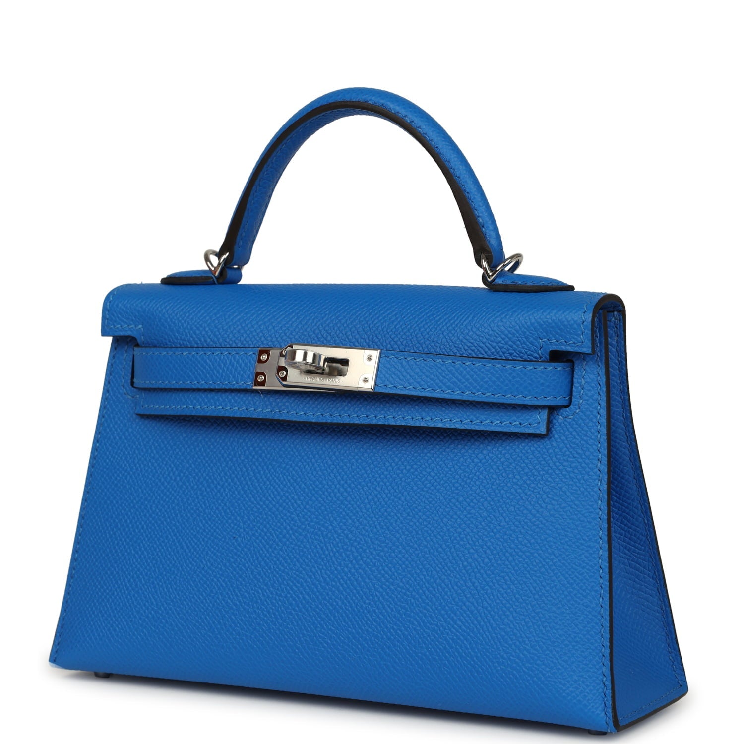Hermes Kelly Sellier 20 Bleu Hydra Epsom Palladium Hardware