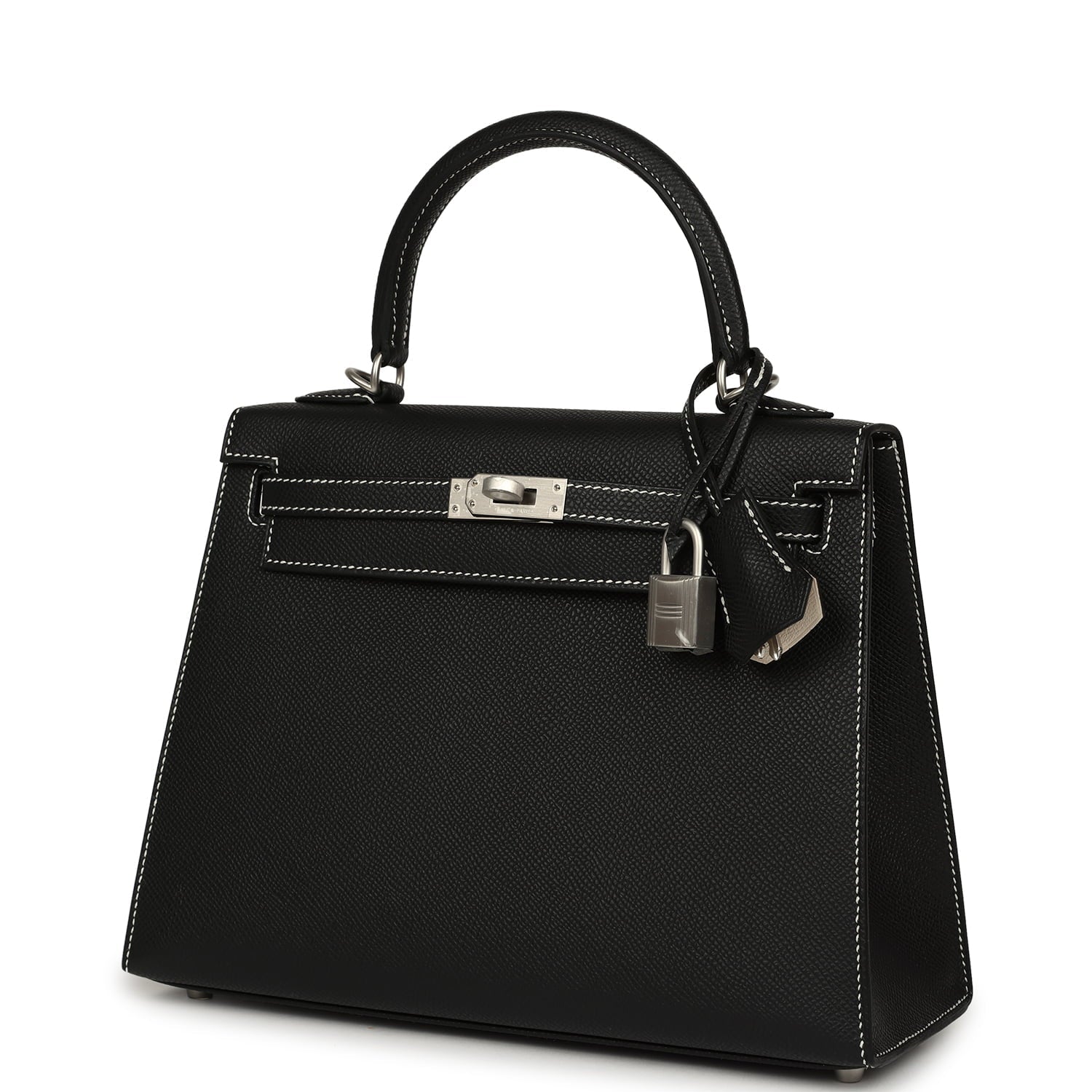 Hermes Special Order (HSS) Kelly Sellier 25 Black Verso Epsom Brushed Palladium Hardware