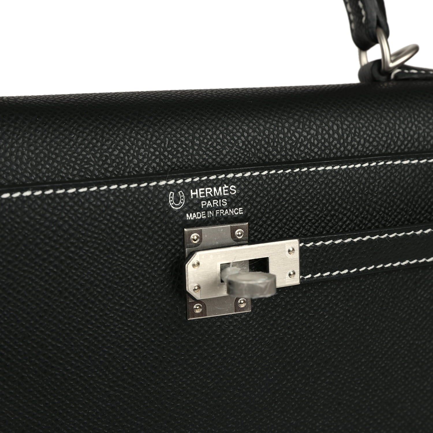 Hermes Special Order (HSS) Kelly Sellier 25 Black Verso Epsom Brushed Palladium Hardware
