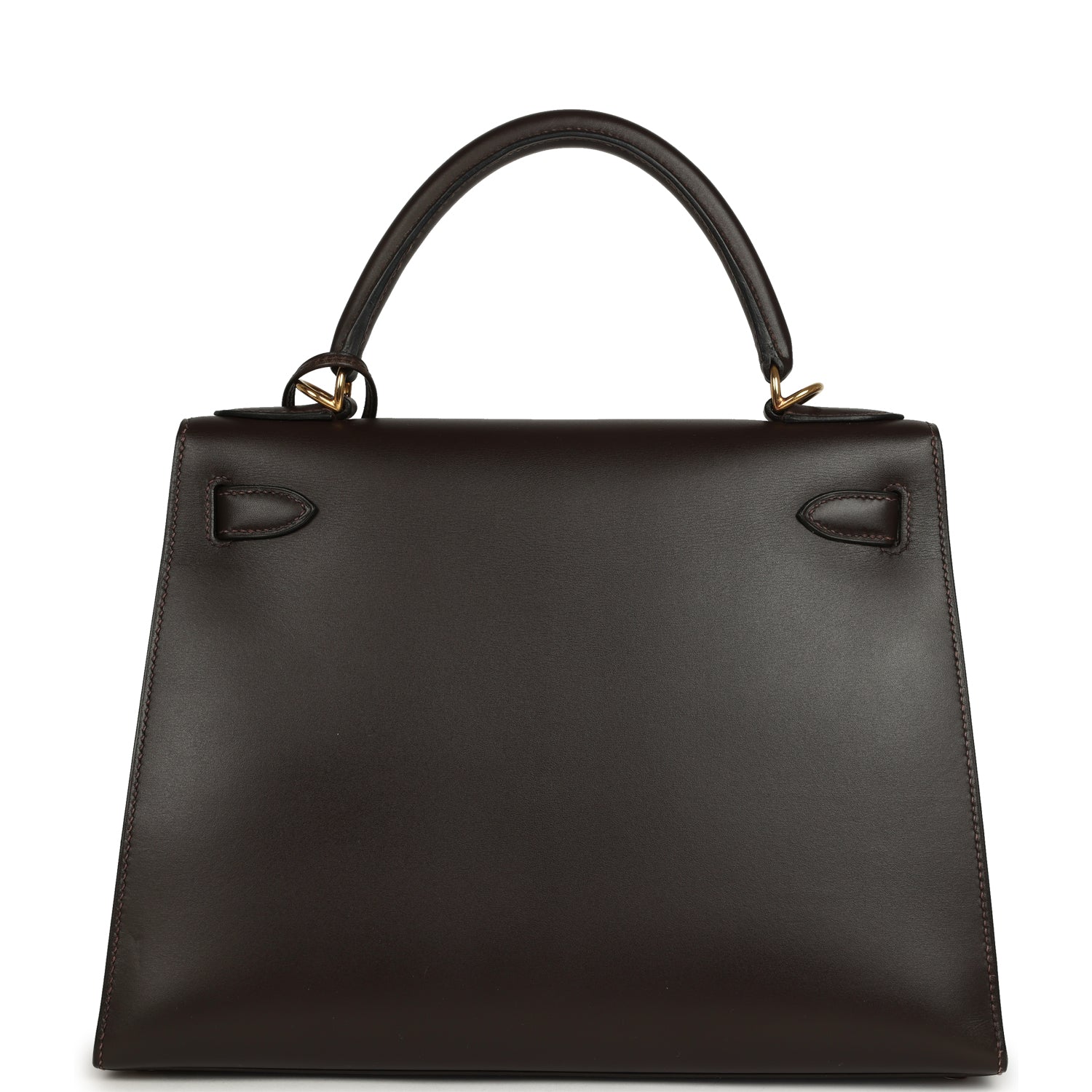 Vintage Hermes Kelly Sellier 28 Ebene Chamonix Gold Hardware