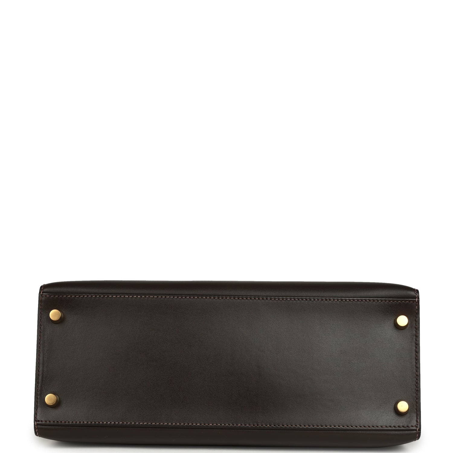 Vintage Hermes Kelly Sellier 28 Ebene Chamonix Gold Hardware