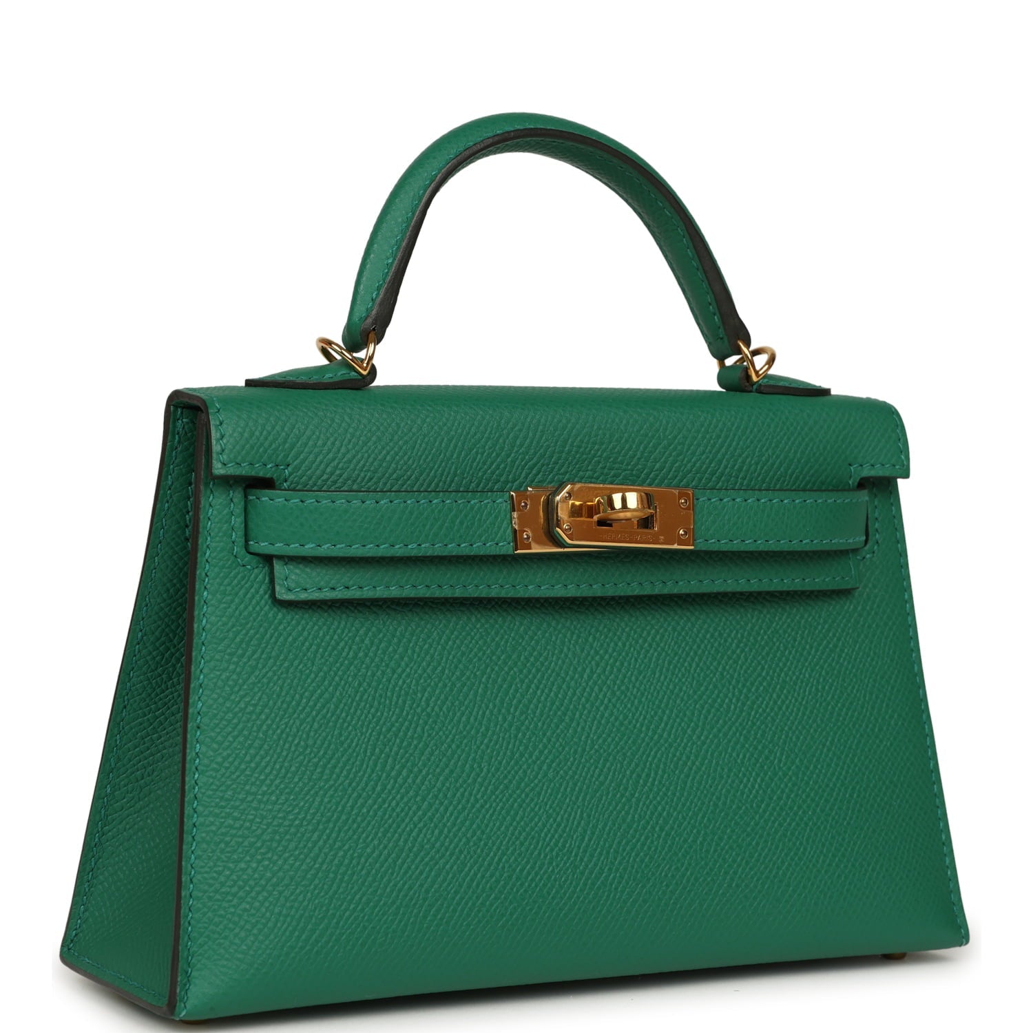 Pre-owned Hermes Kelly Sellier 20 Vert Vertigo Epsom Gold Hardware