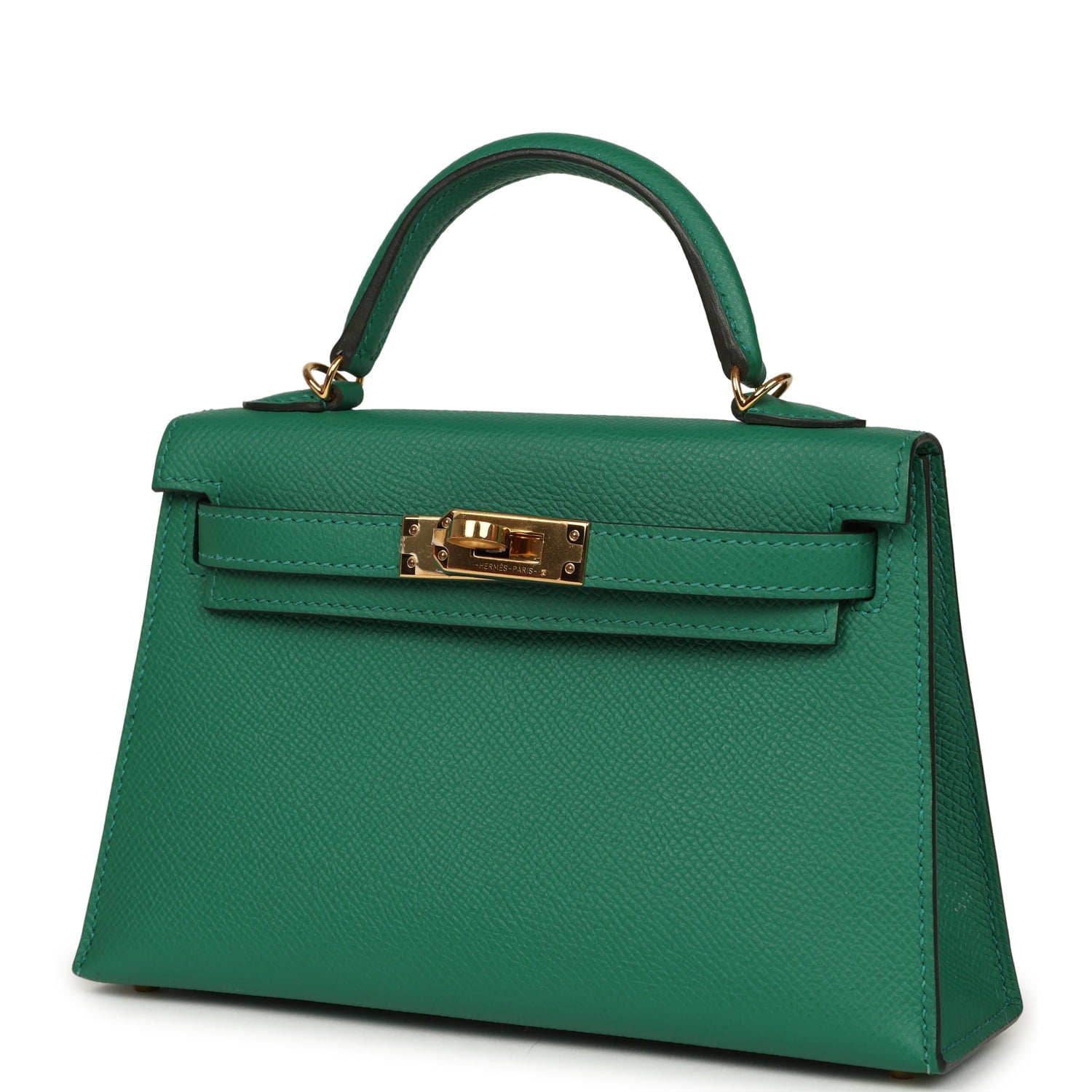 Pre-owned Hermes Kelly Sellier 20 Vert Vertigo Epsom Gold Hardware