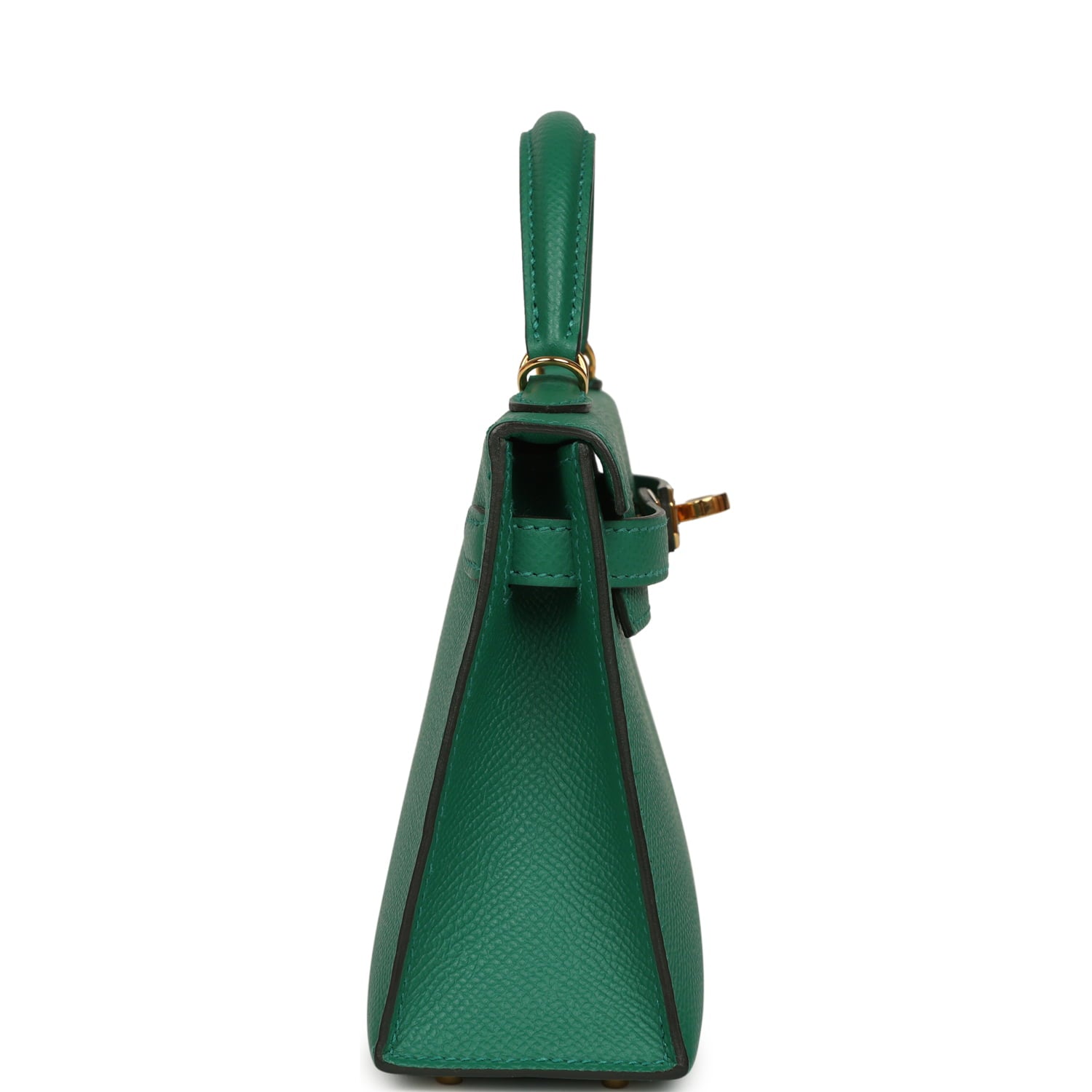 Pre-owned Hermes Kelly Sellier 20 Vert Vertigo Epsom Gold Hardware