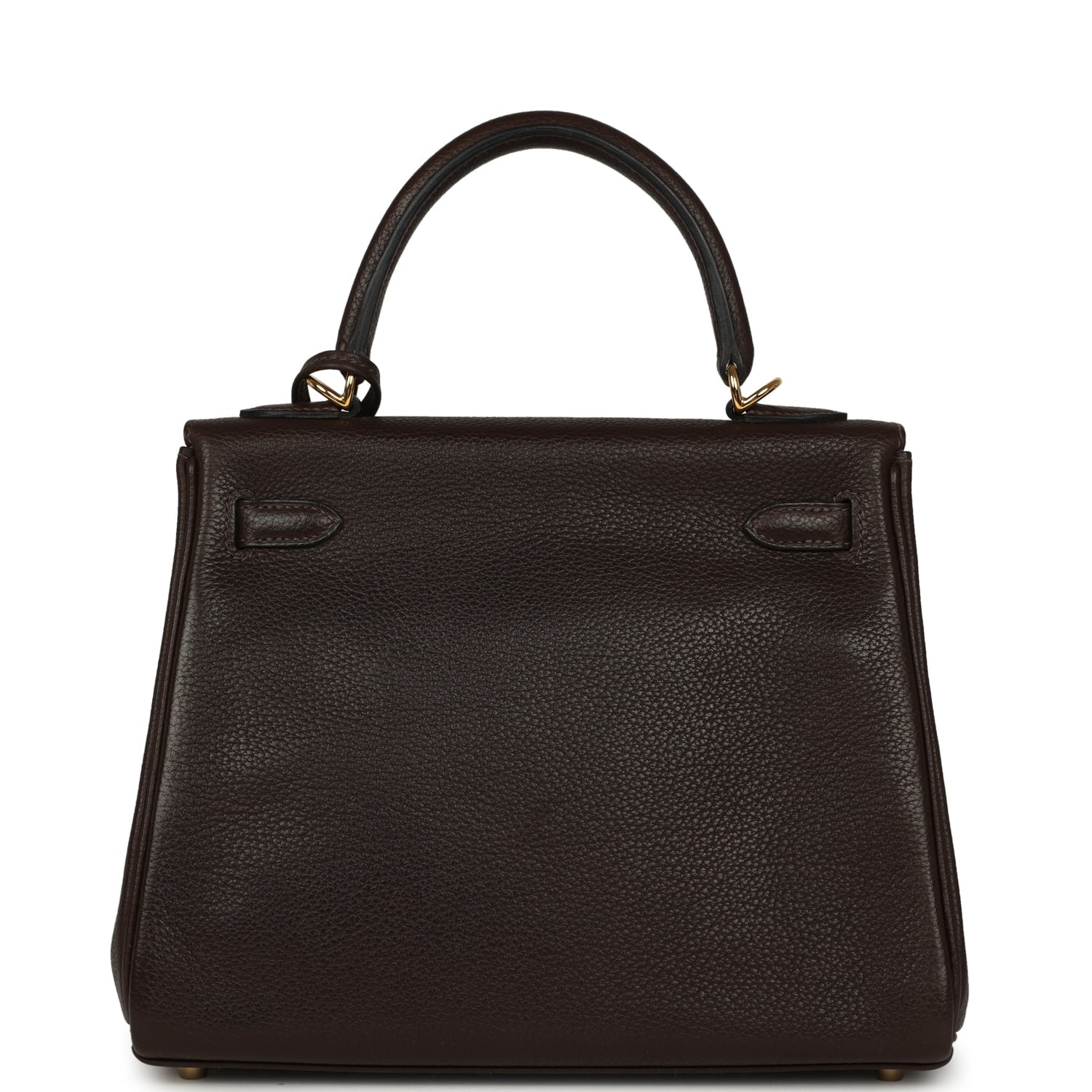 Pre-owned Hermes Kelly Retourne 25 Ebene Barenia Faubourg Gold Hardware