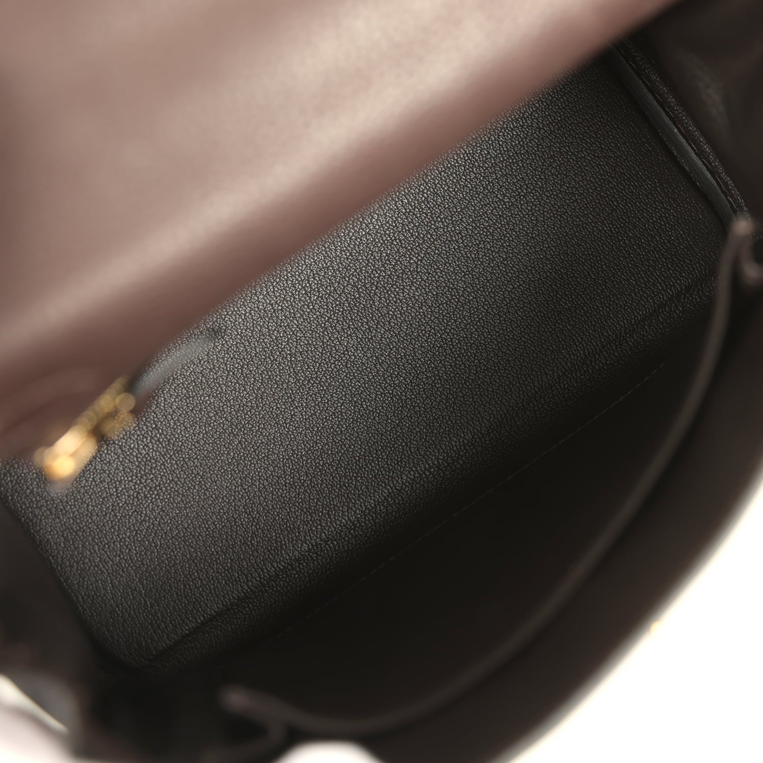Pre-owned Hermes Kelly Retourne 25 Ebene Barenia Faubourg Gold Hardware