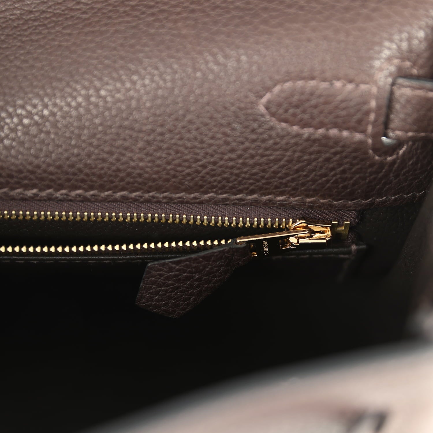 Pre-owned Hermes Kelly Retourne 25 Ebene Barenia Faubourg Gold Hardware