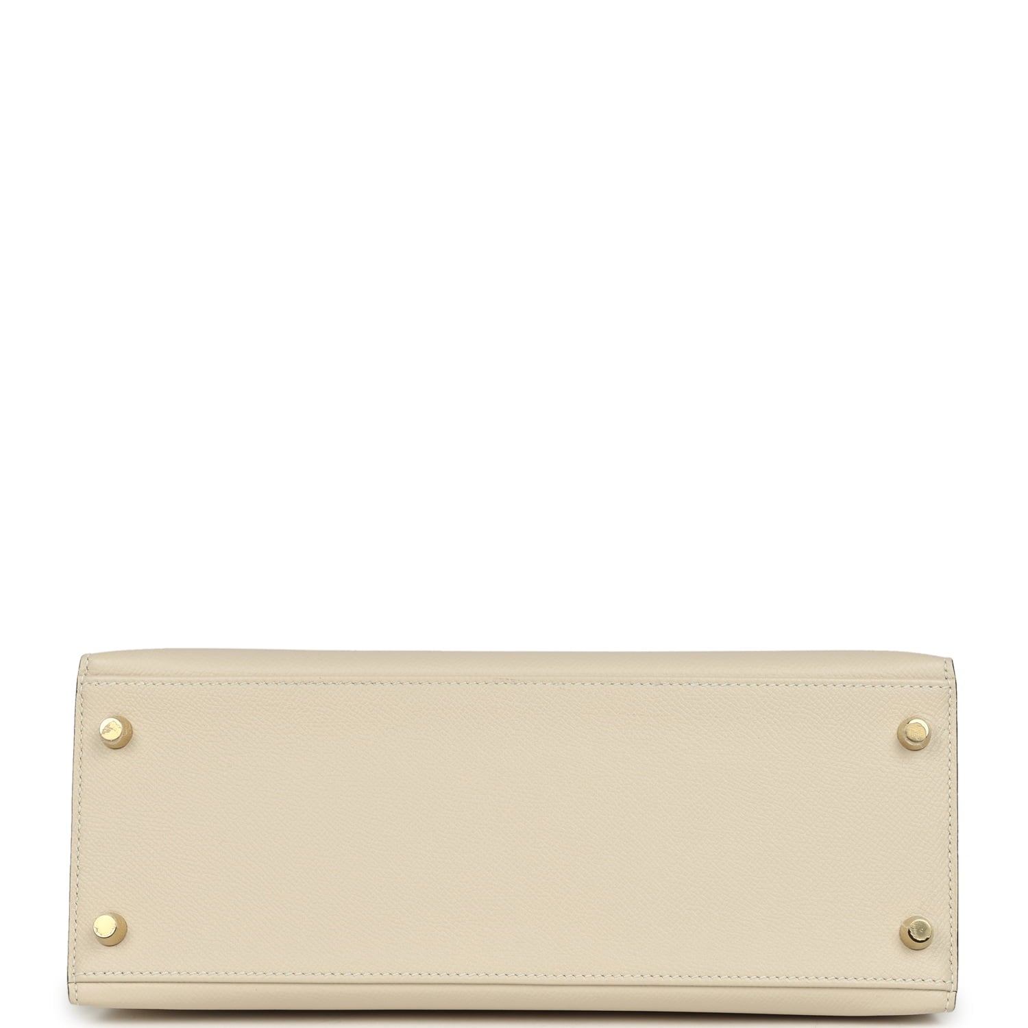 Hermes Special Order (HSS) Kelly Sellier 28 Craie and Gris Mouette Epsom Permabrass Hardware