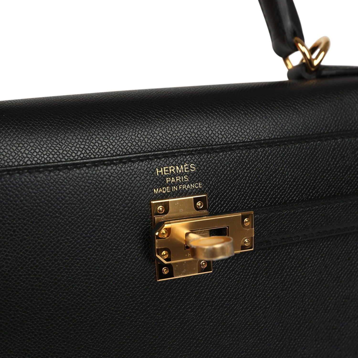 Hermes Kelly Sellier 25 Black Verso Madame Gold Hardware