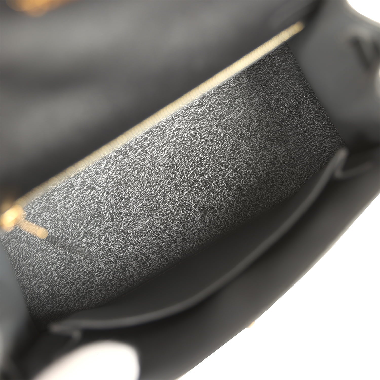 Hermes Kelly Sellier 25 Black Verso Madame Gold Hardware
