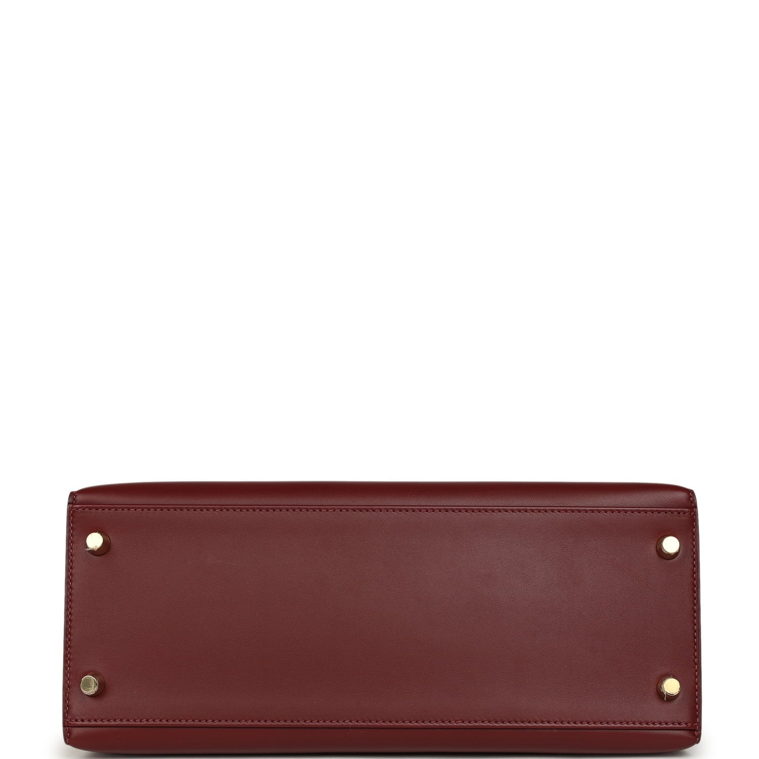 Pre-owned Hermes Kelly Sellier 28 Rouge H Sombrero Gold Hardware