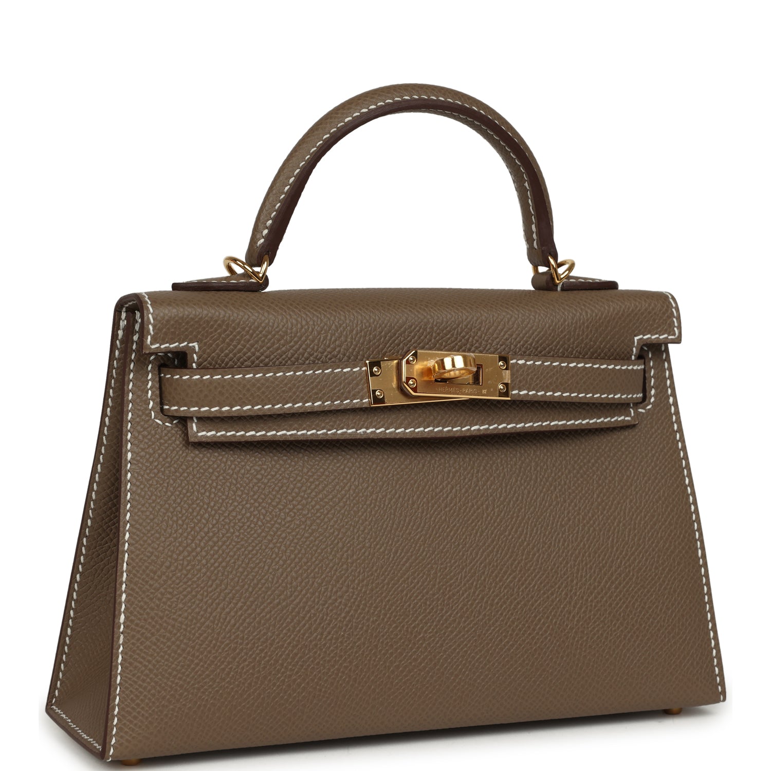 Hermes Kelly Sellier 20 Etoupe Epsom Gold Hardware