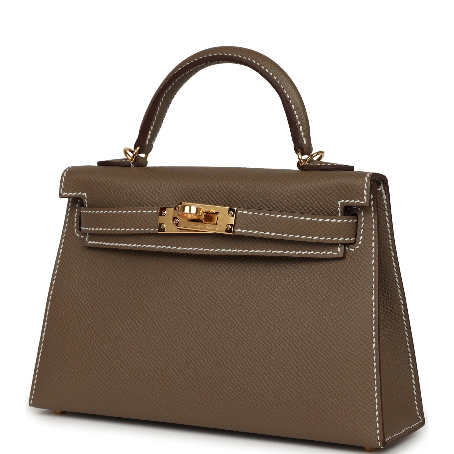 Hermes Kelly Sellier 20 Etoupe Epsom Gold Hardware