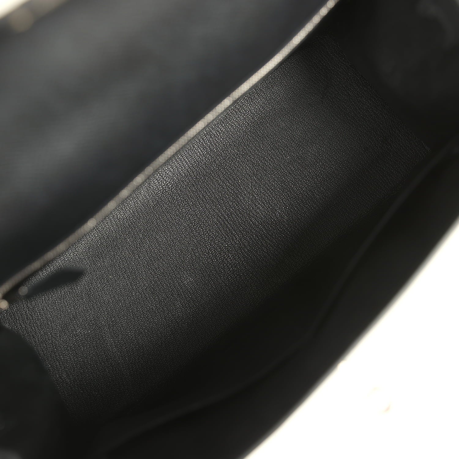 Pre-owned Hermes Kelly Sellier 28 Black Epsom Palladium Hardware