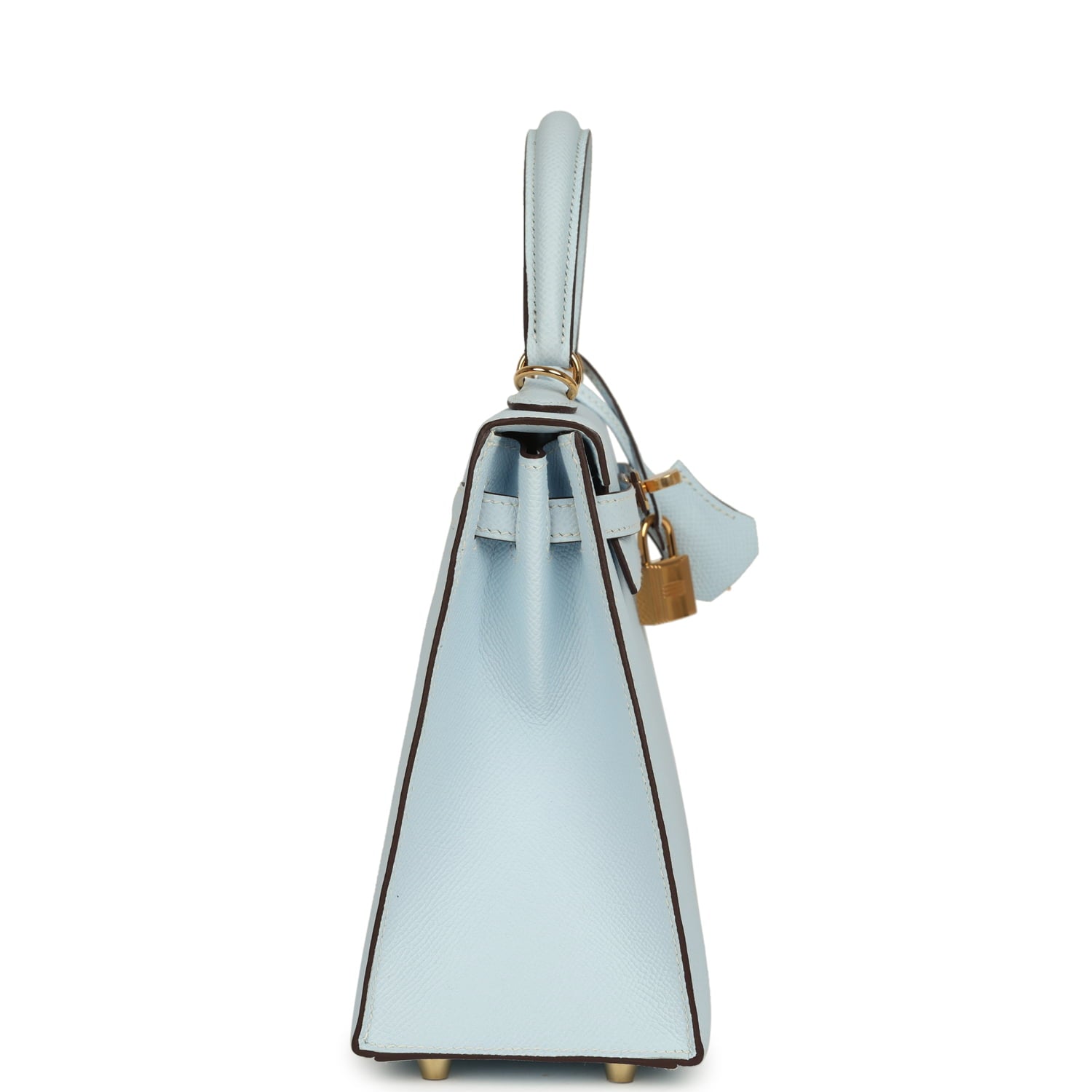 Hermes Kelly Sellier 25 Bleu Brume Epsom Gold Hardware