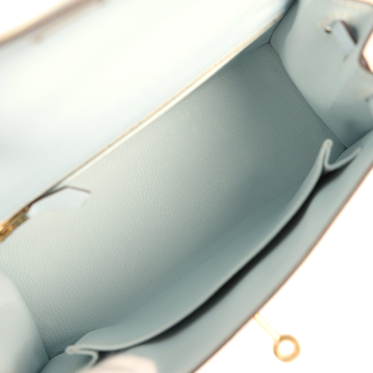 Hermes Kelly Sellier 25 Bleu Brume Epsom Gold Hardware