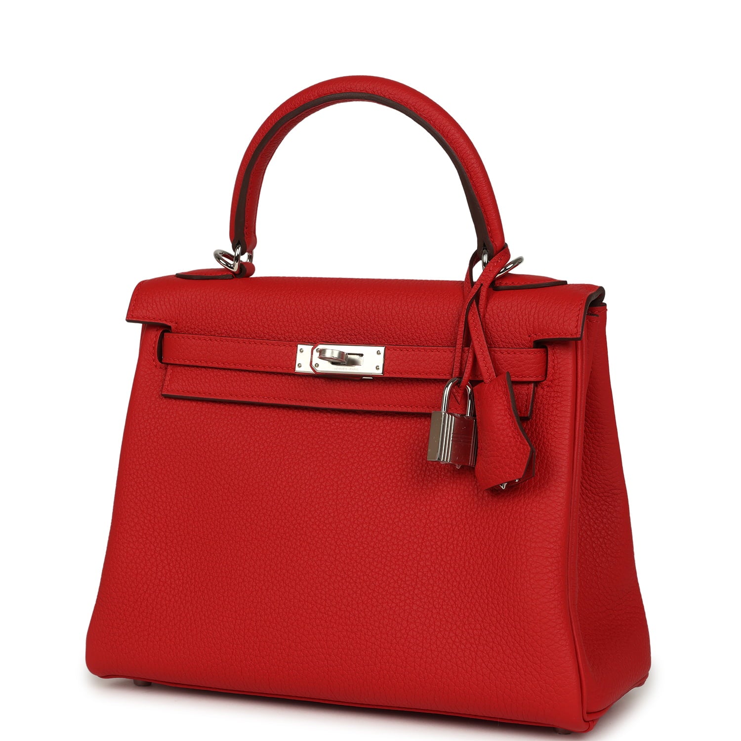 Hermes Kelly Retourne 25 Rouge Radieux Togo Palladium Hardware