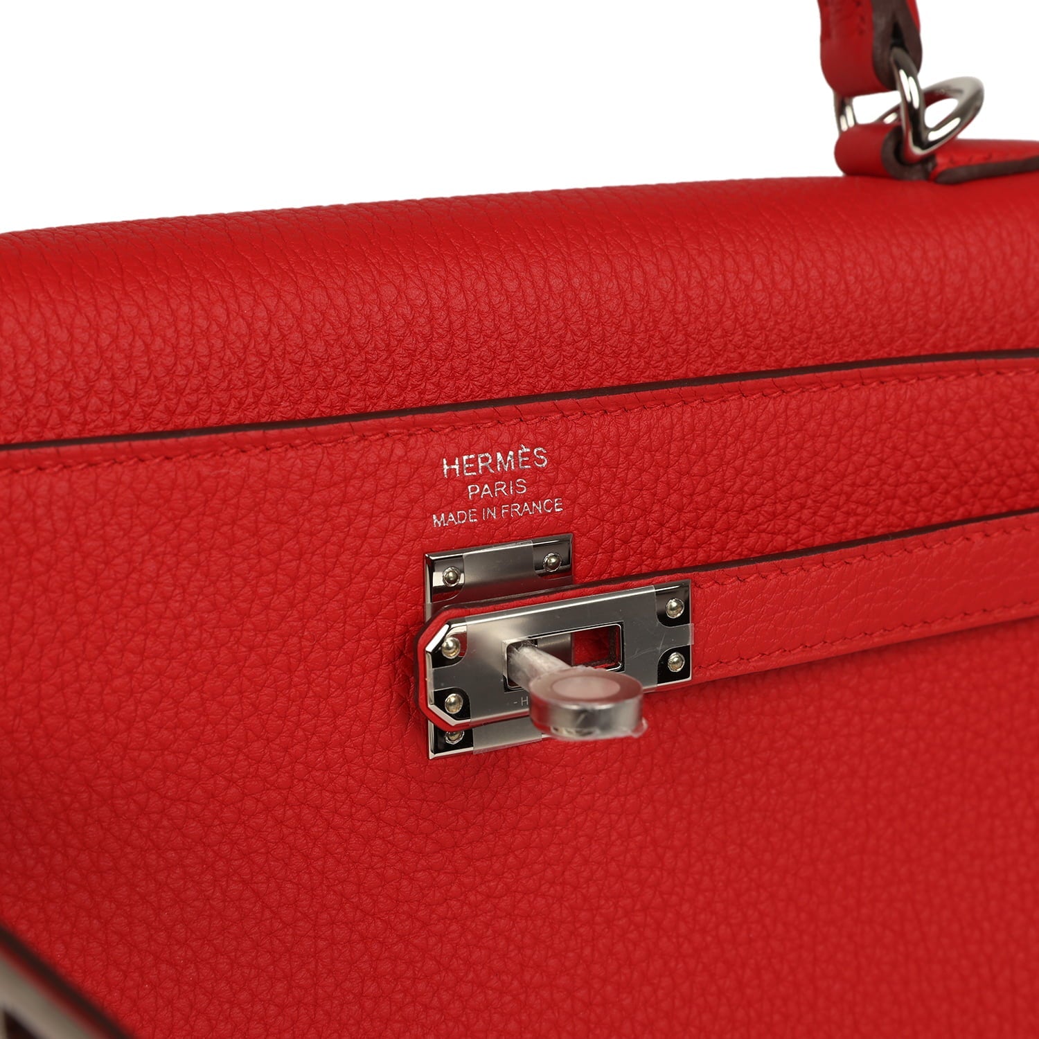 Hermes Kelly Retourne 25 Rouge Radieux Togo Palladium Hardware