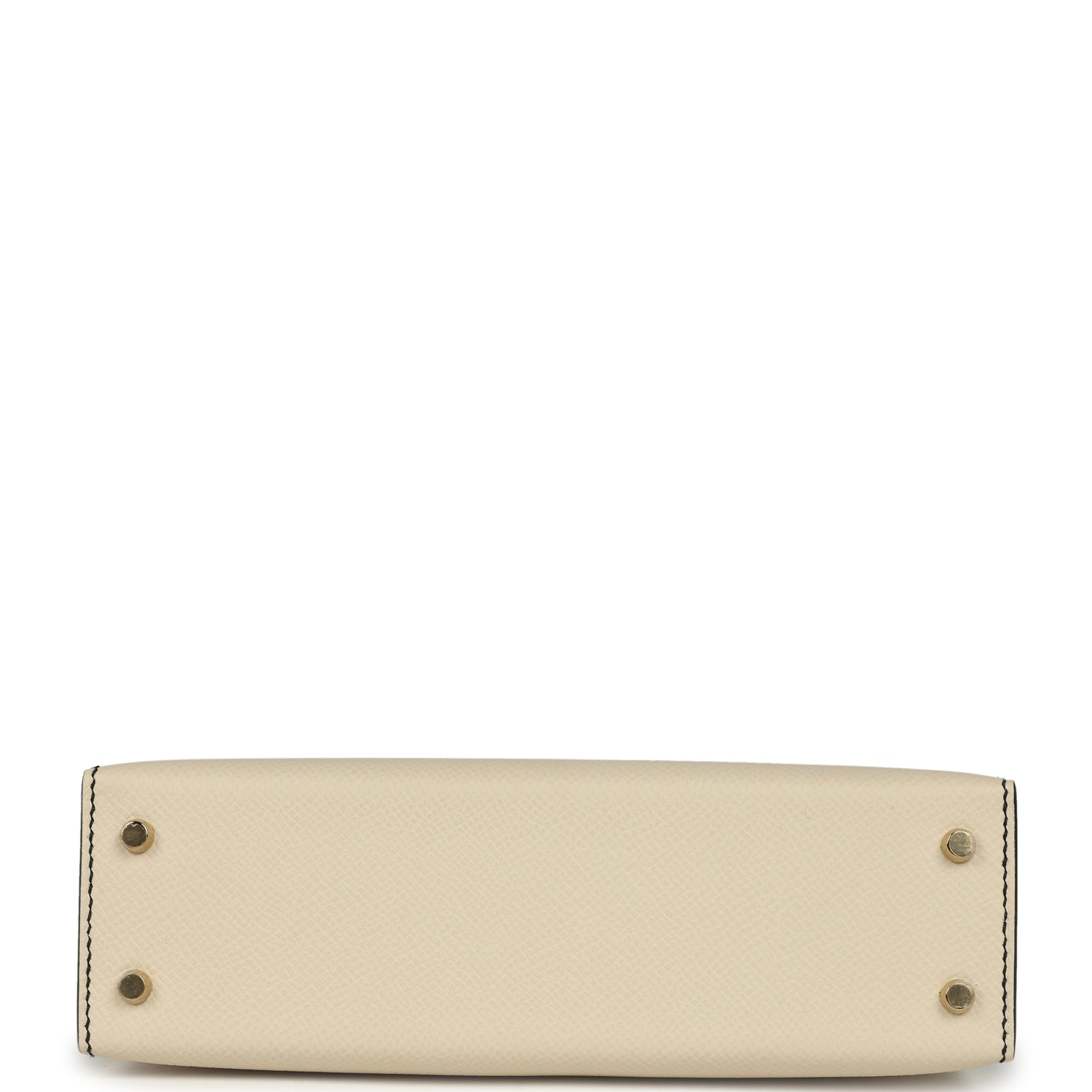 Hermes Special Order (HSS) Kelly Sellier 20 Craie and Black Epsom Permabrass Hardware