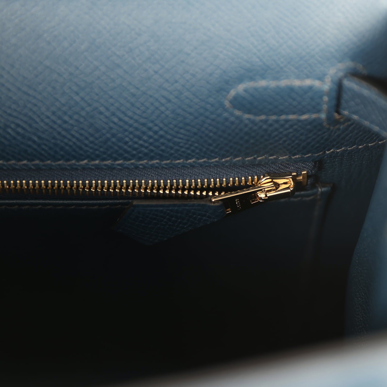 Hermes Kelly Sellier 25 Bleu Navy Epsom Gold Hardware