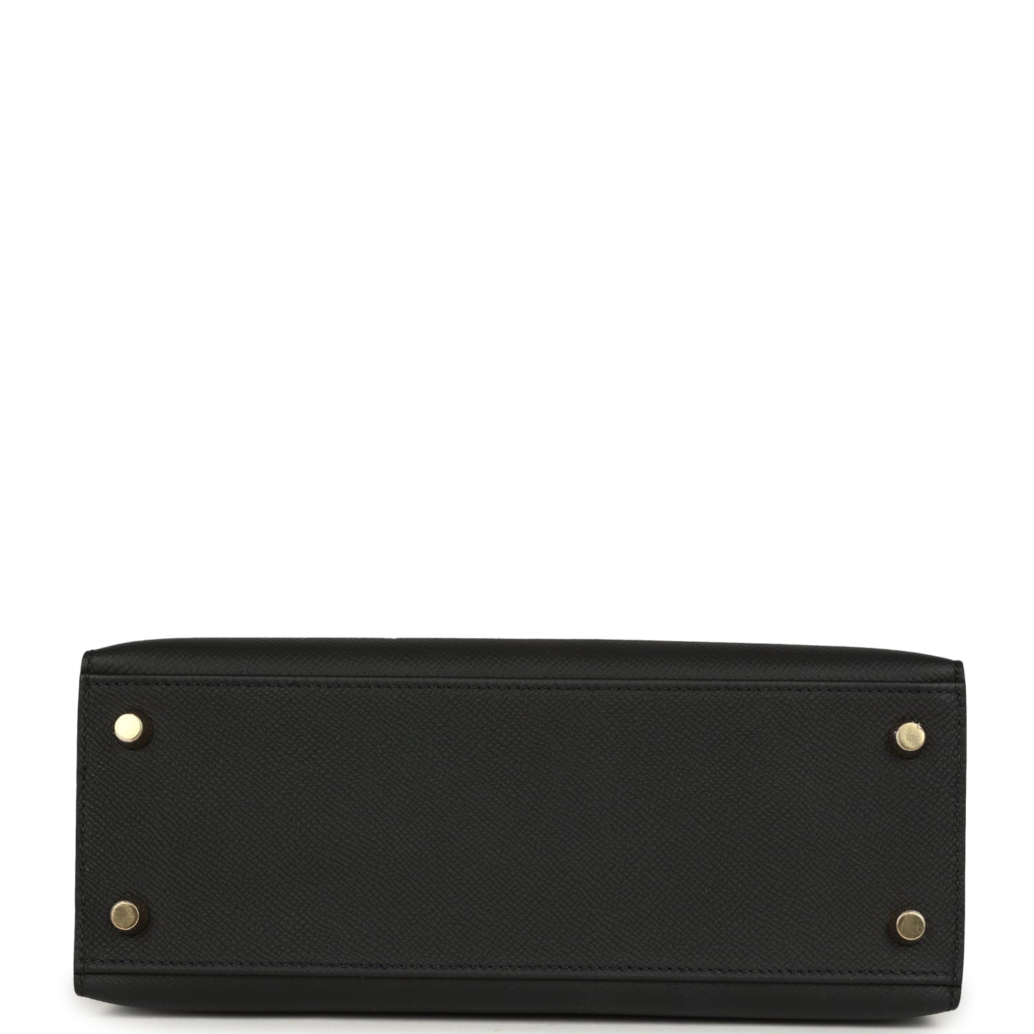 Hermes Kelly Sellier 25 Black Epsom Gold Hardware
