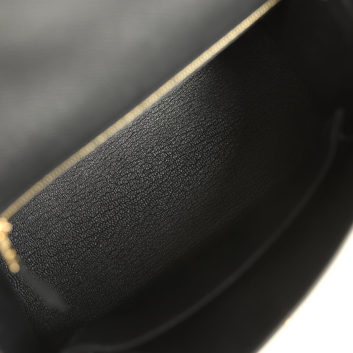 Hermes Kelly Sellier 25 Black Epsom Gold Hardware