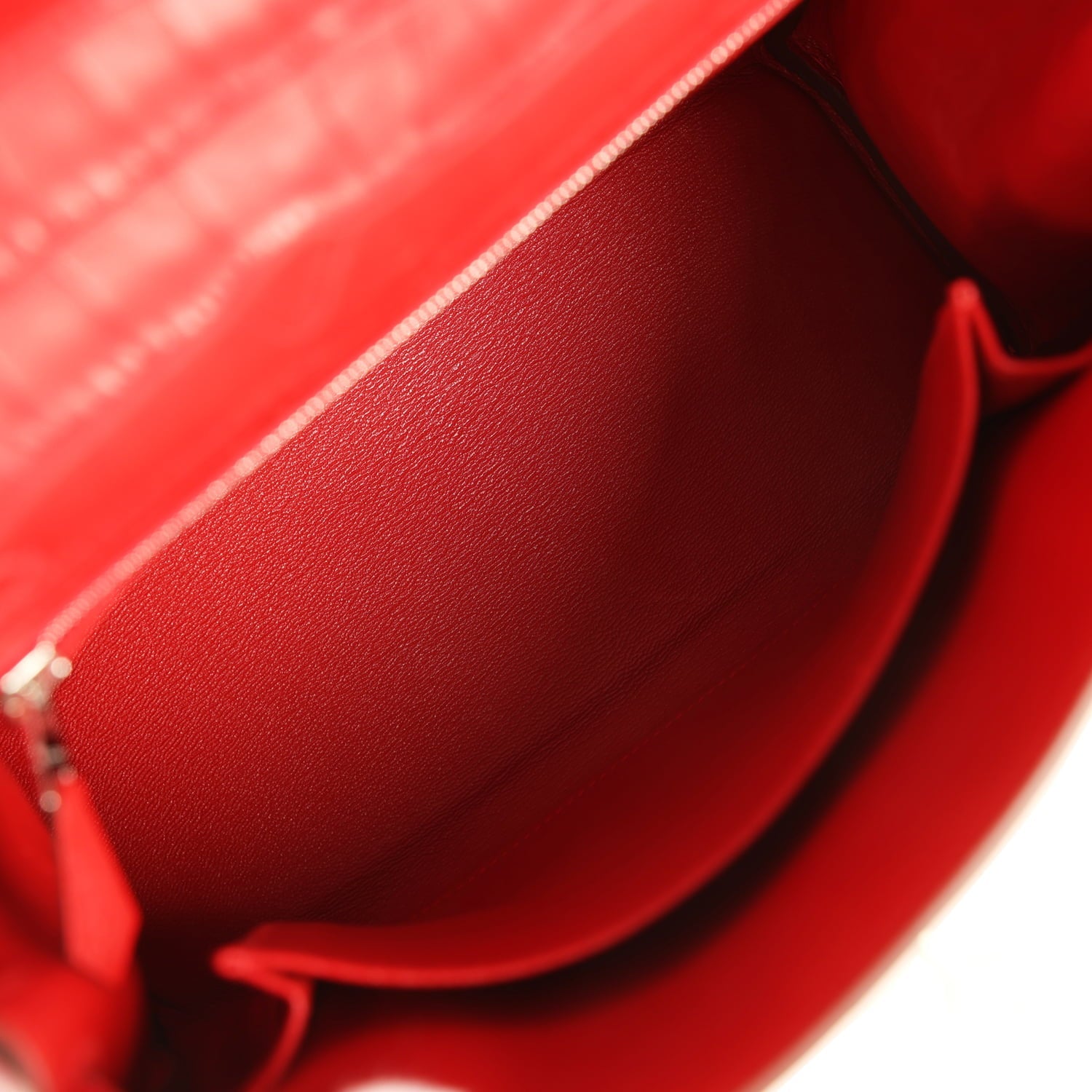 Hermes Kelly Retourne 25 Rouge Radieux Matte Alligator Palladium Hardware