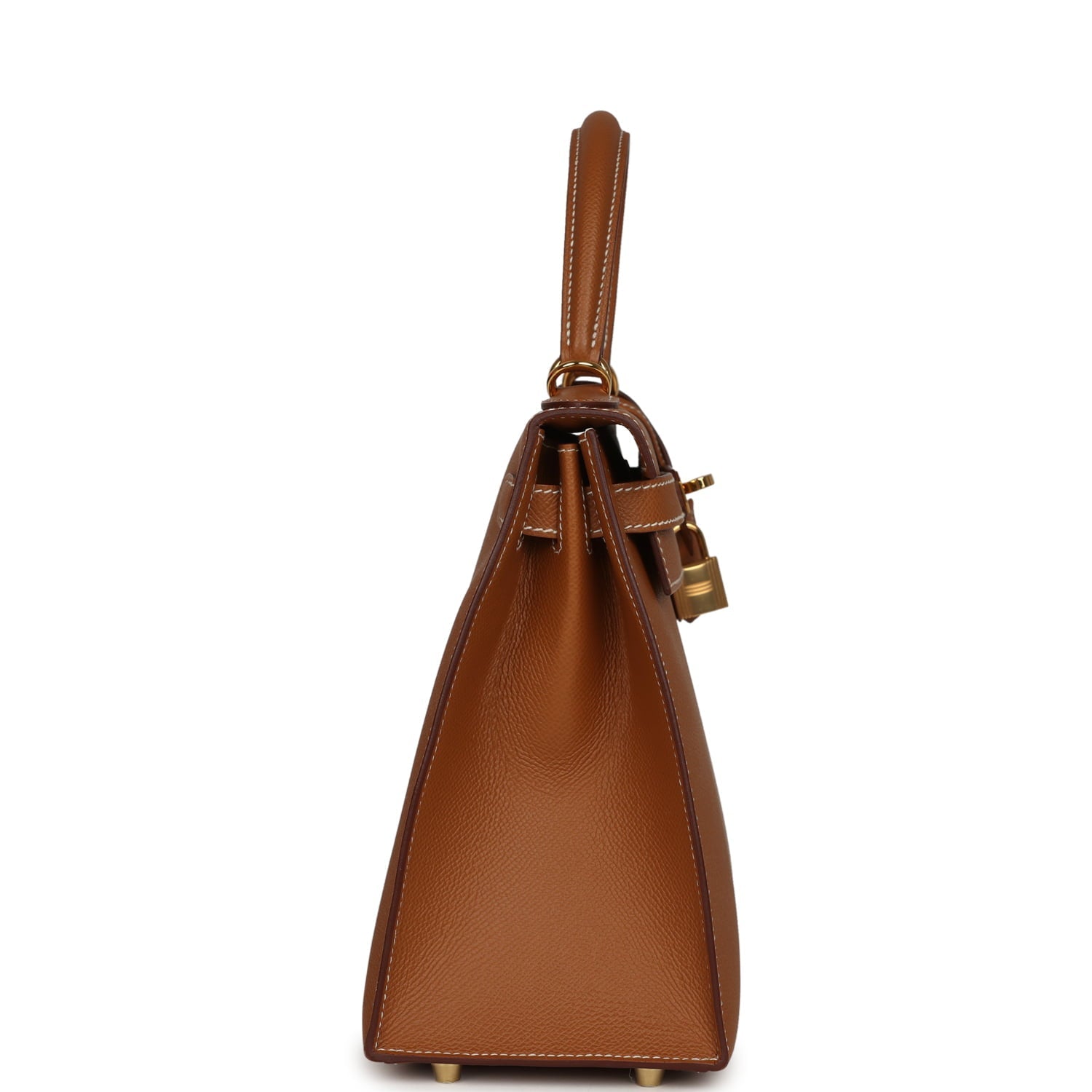 Pre-owned Hermes Kelly Sellier 28 Gold Epsom Gold Hardware