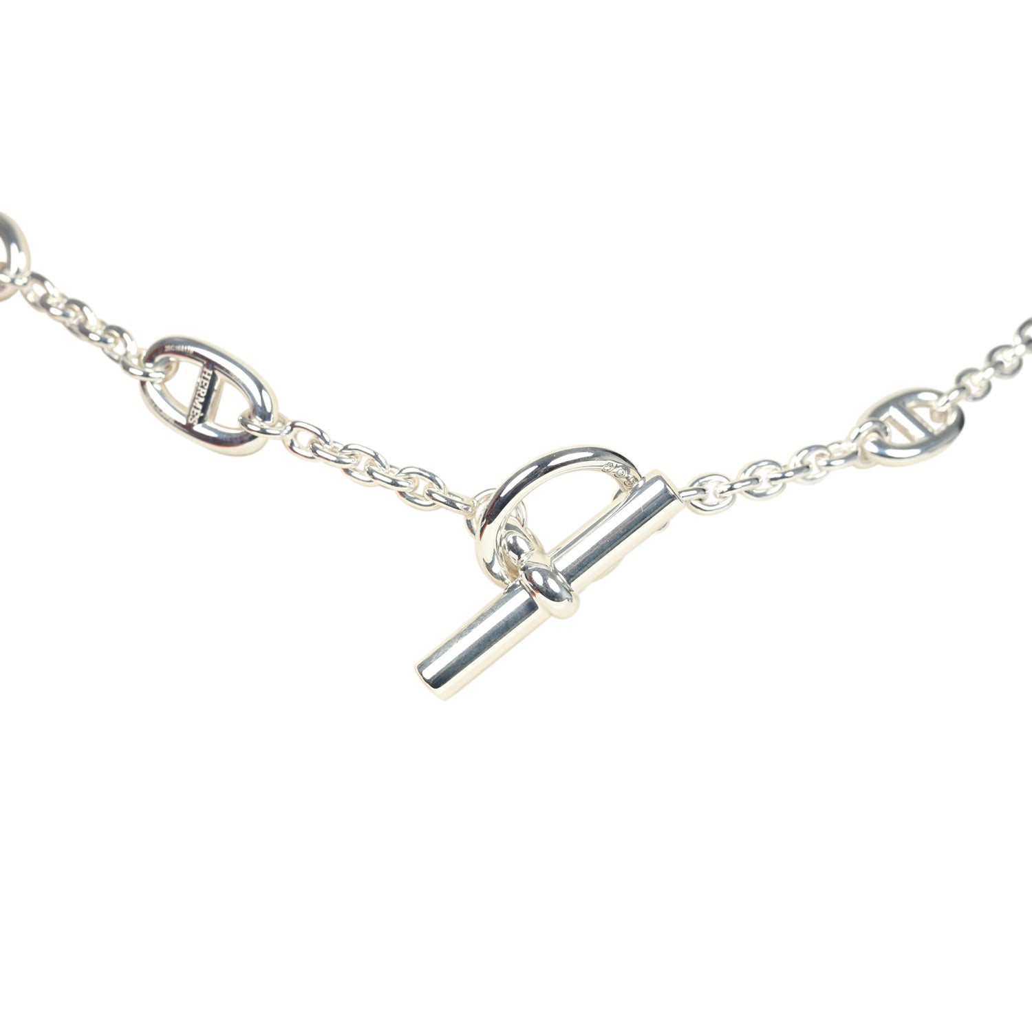 Hermes Farandole Rope Necklace 120cm Sterling Silver Hardware