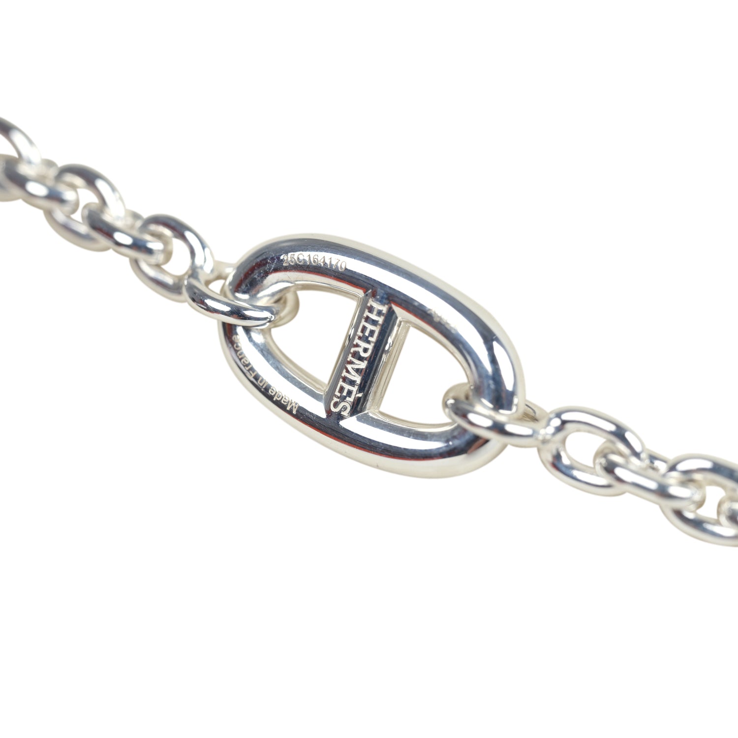 Hermes Farandole Rope Necklace 120cm Sterling Silver Hardware