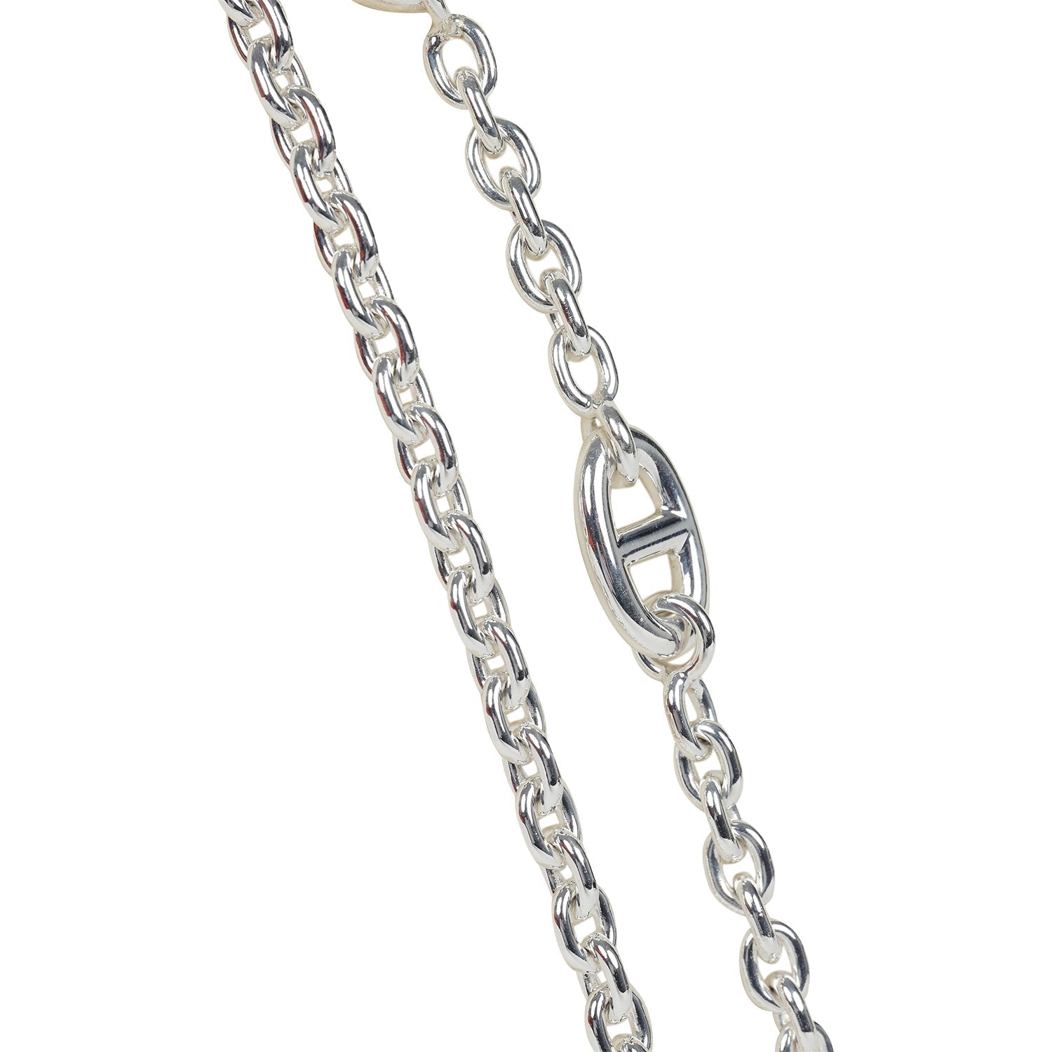 Hermes Farandole Rope Necklace 120cm Sterling Silver Hardware