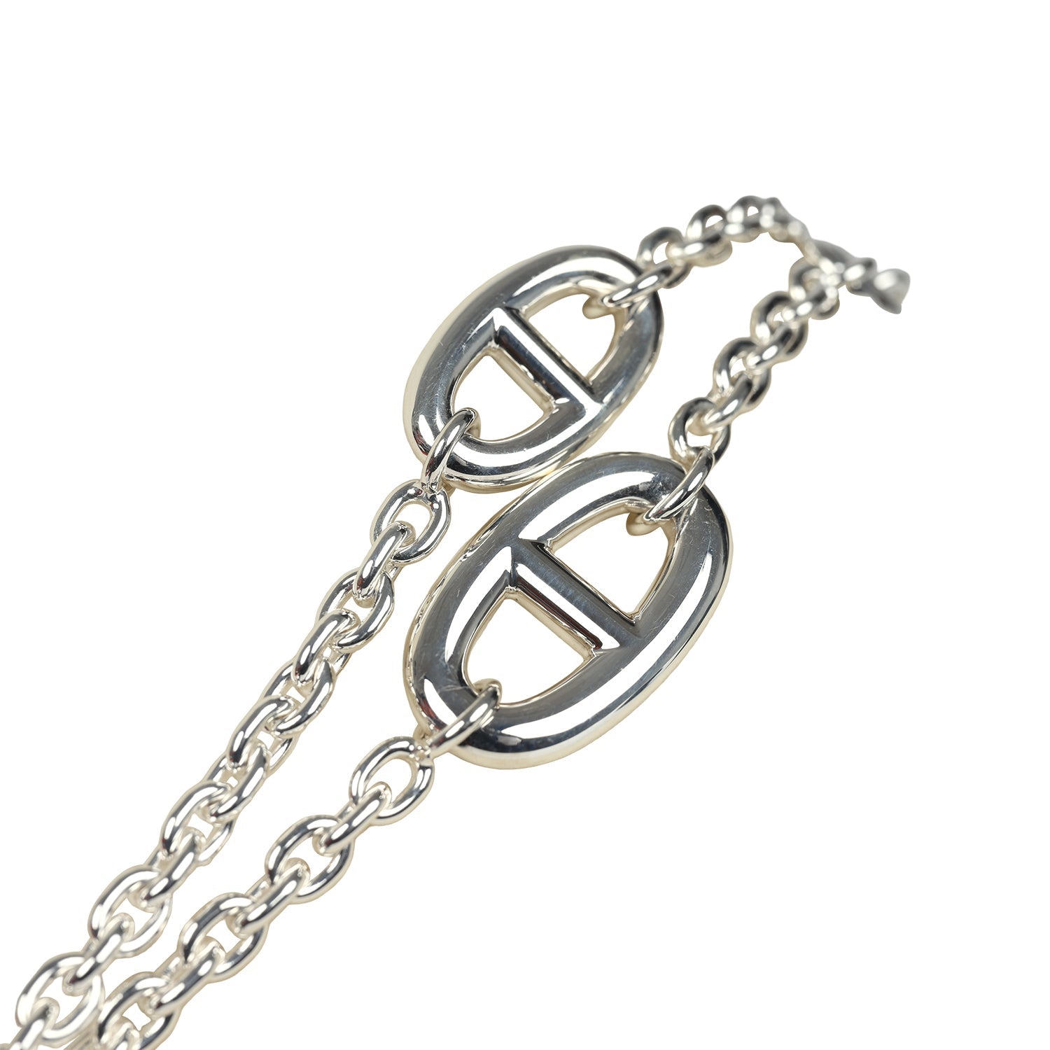 Hermes Farandole Rope Necklace 160cm Sterling Silver Hardware