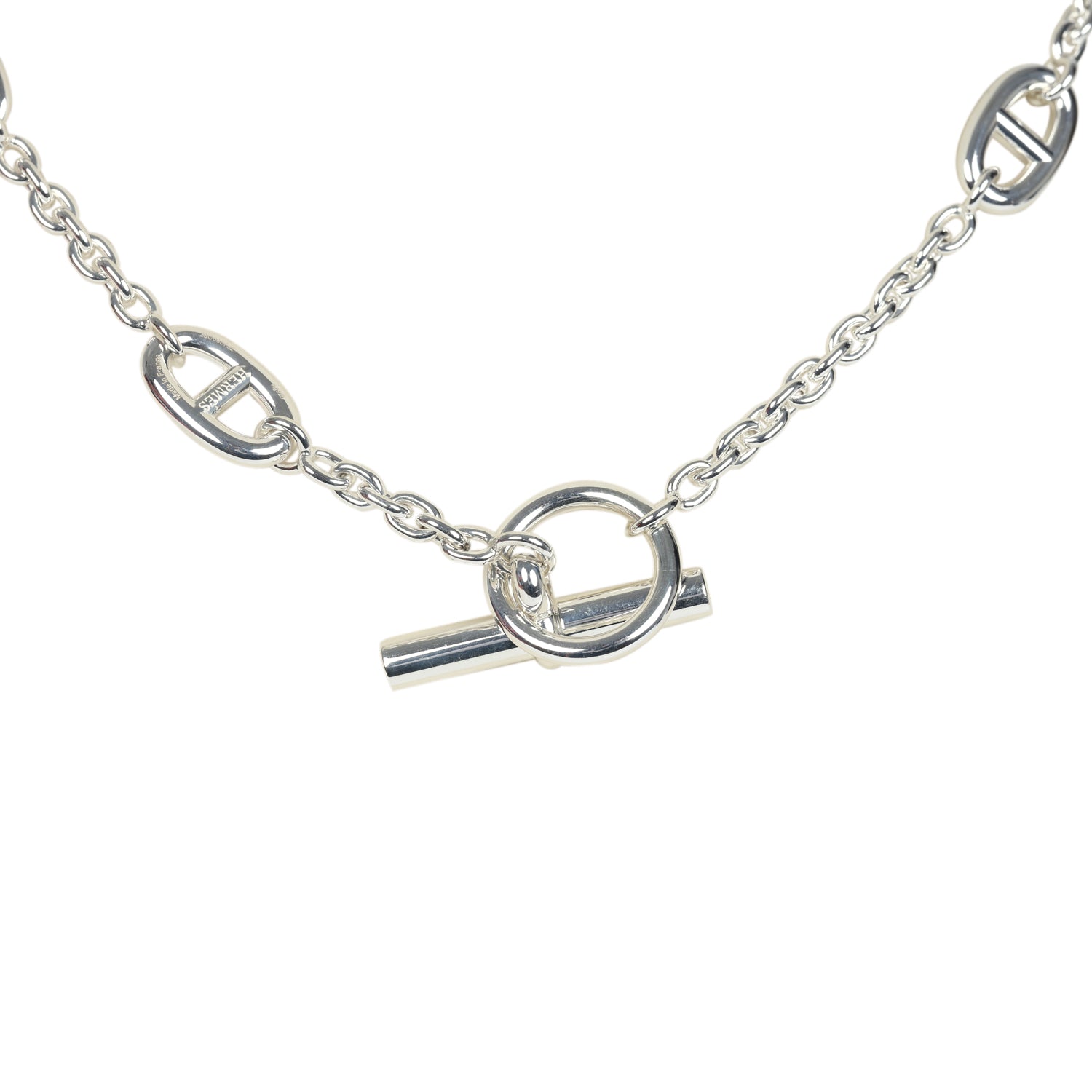 Hermes Farandole Rope Necklace 160cm Sterling Silver Hardware