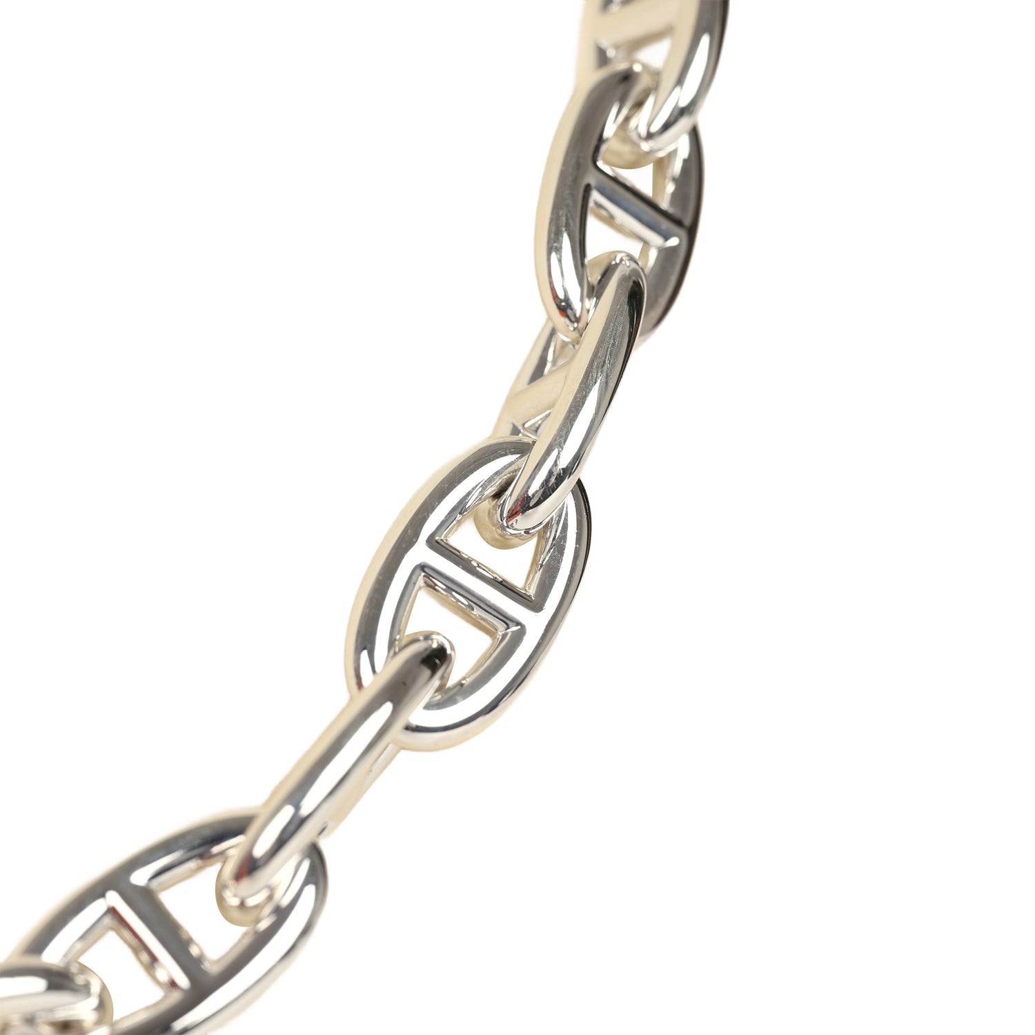 Hermes Chaine D'Ancre Necklace GM Sterling Silver Hardware