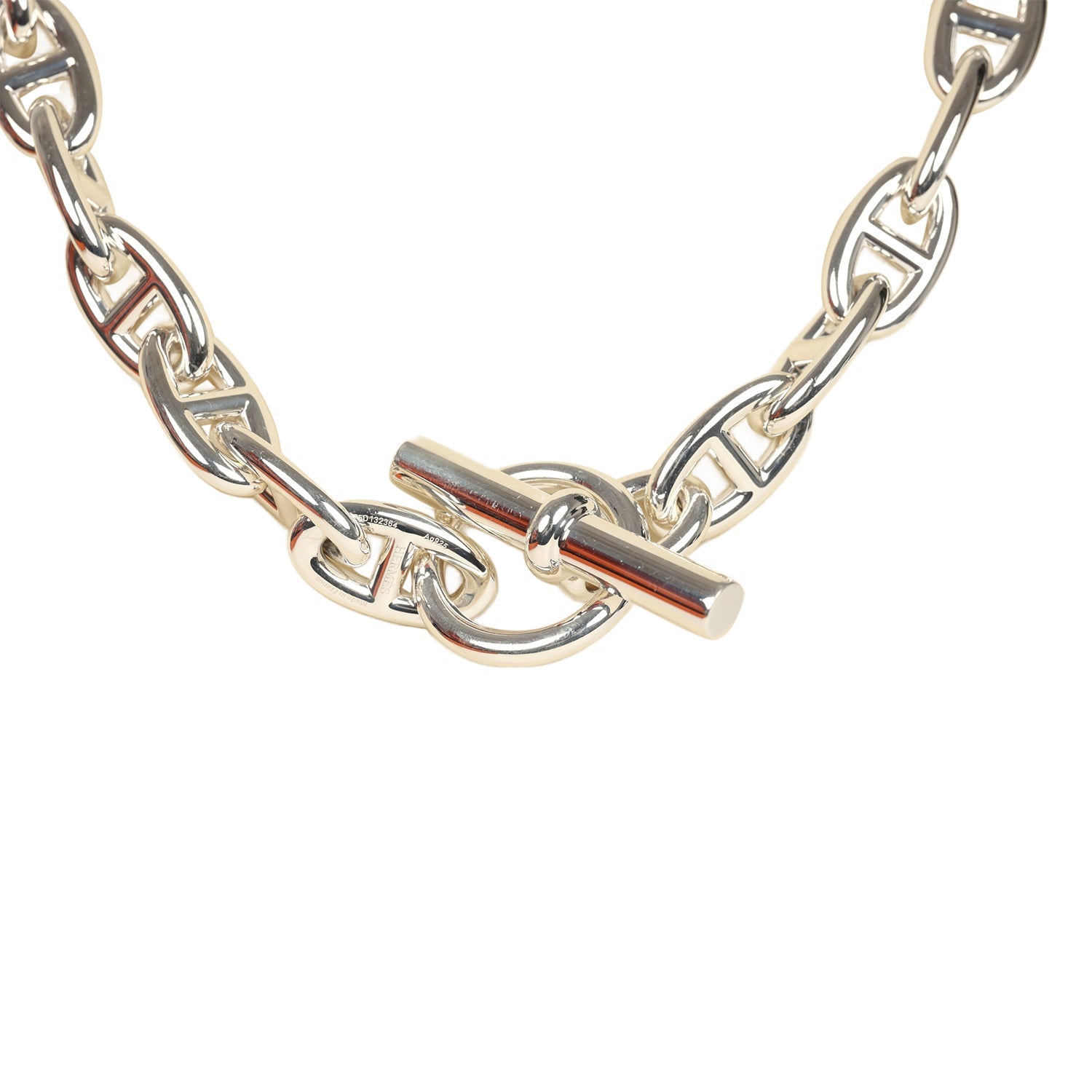 Hermes Chaine D'Ancre Necklace GM Sterling Silver Hardware