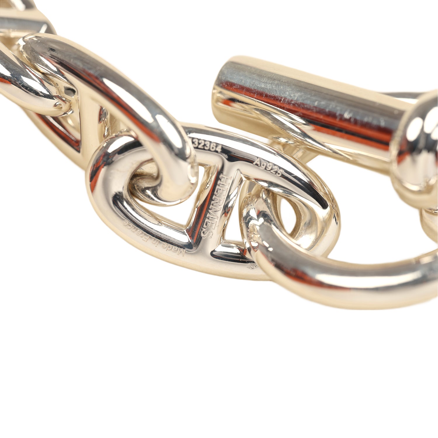 Hermes Chaine D'Ancre Necklace GM Sterling Silver Hardware