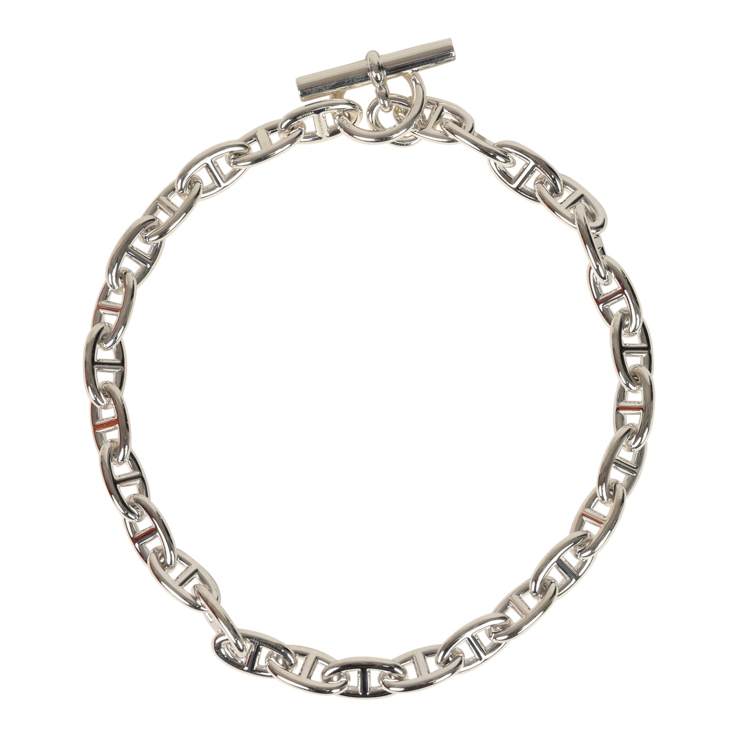 Hermes Chaine D'Ancre Necklace GM Sterling Silver Hardware