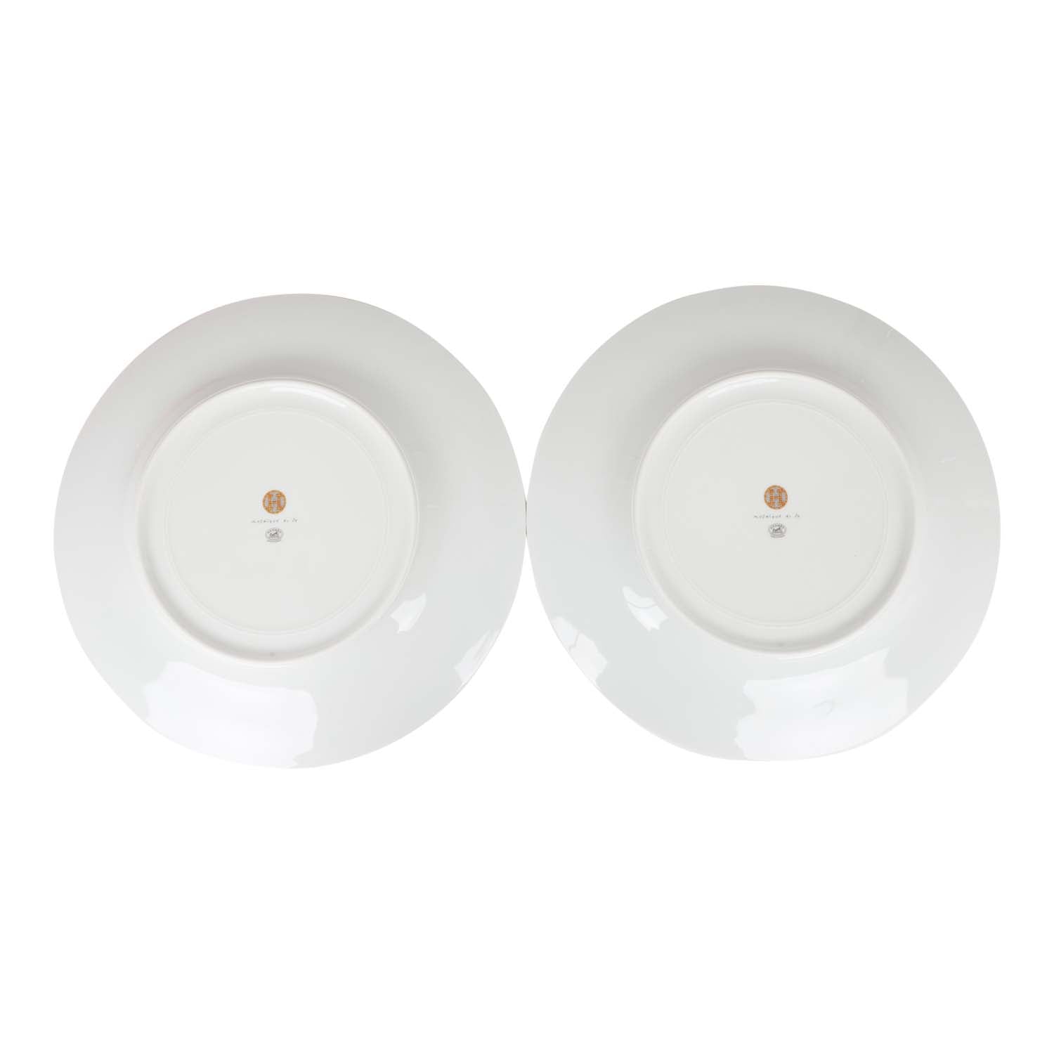 Hermes "Mosaique Au 24" Gold Presentation Plate Set