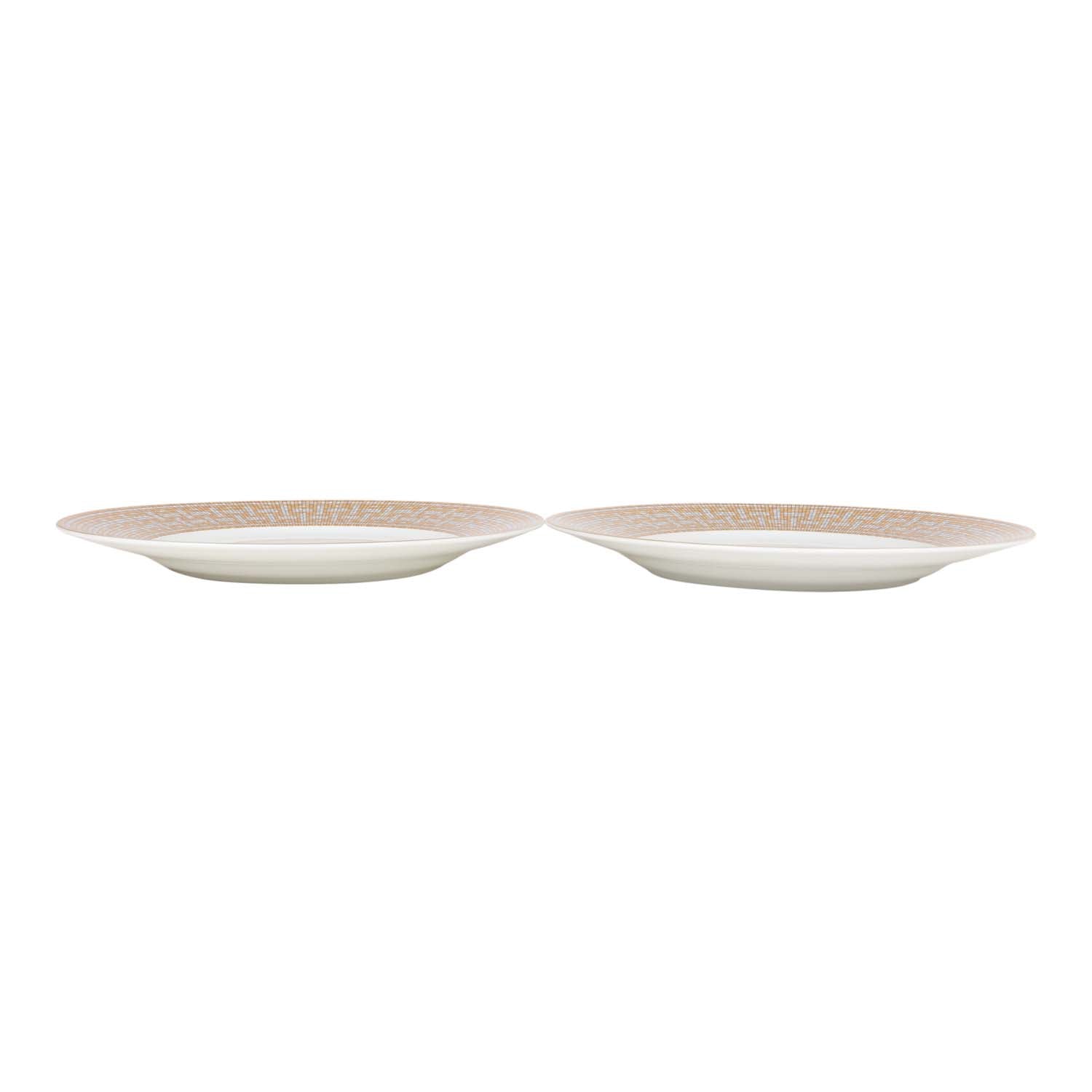 Hermes "Mosaique Au 24" Gold Dinner Plate Set
