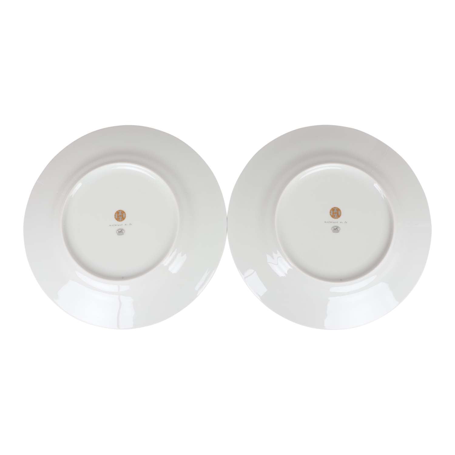 Hermes "Mosaique Au 24" Gold Dinner Plate Set