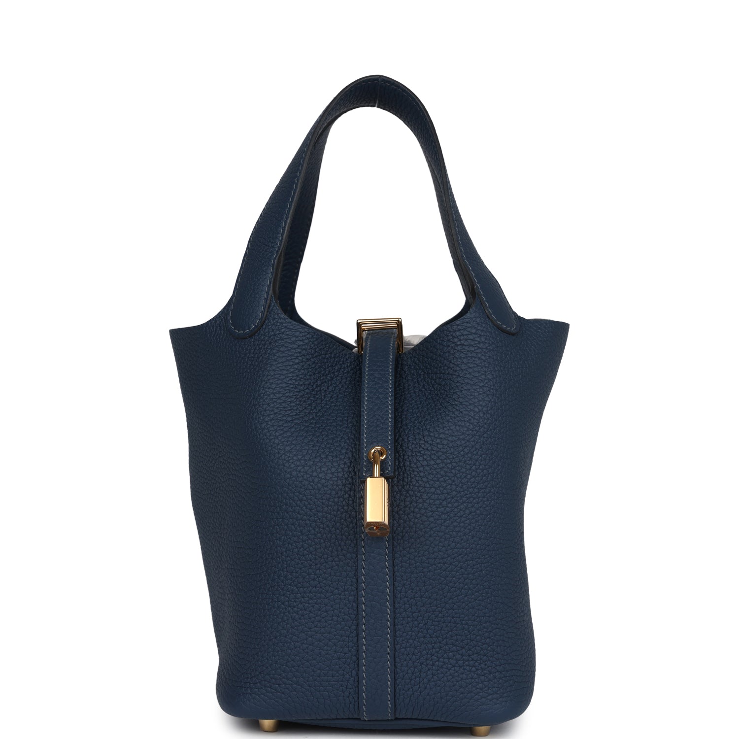 Hermes Picotin Lock 18 Bleu De Prusse Clemence Gold Hardware
