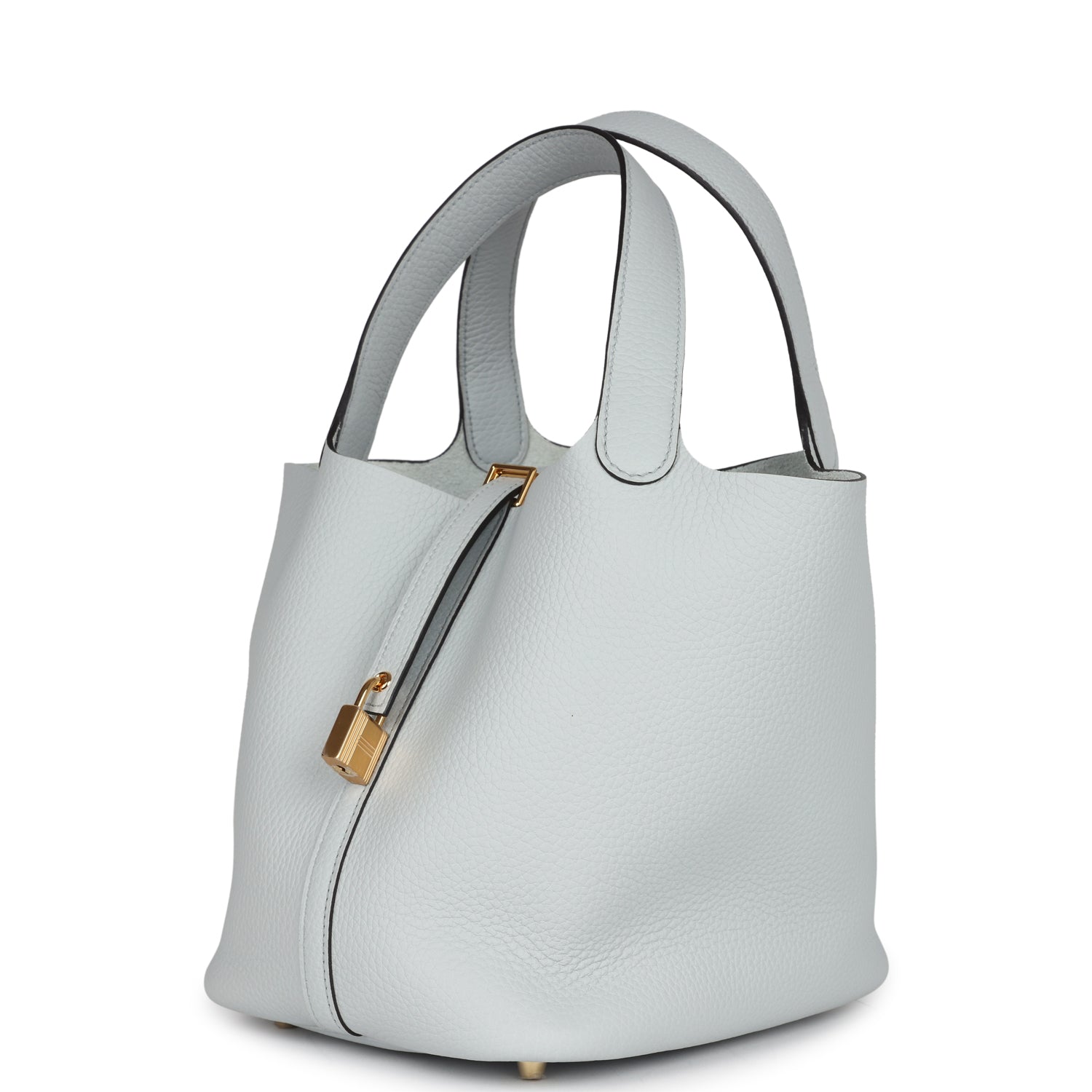 Hermes Picotin Lock 22 Bleu Pale Clemence Gold Hardware