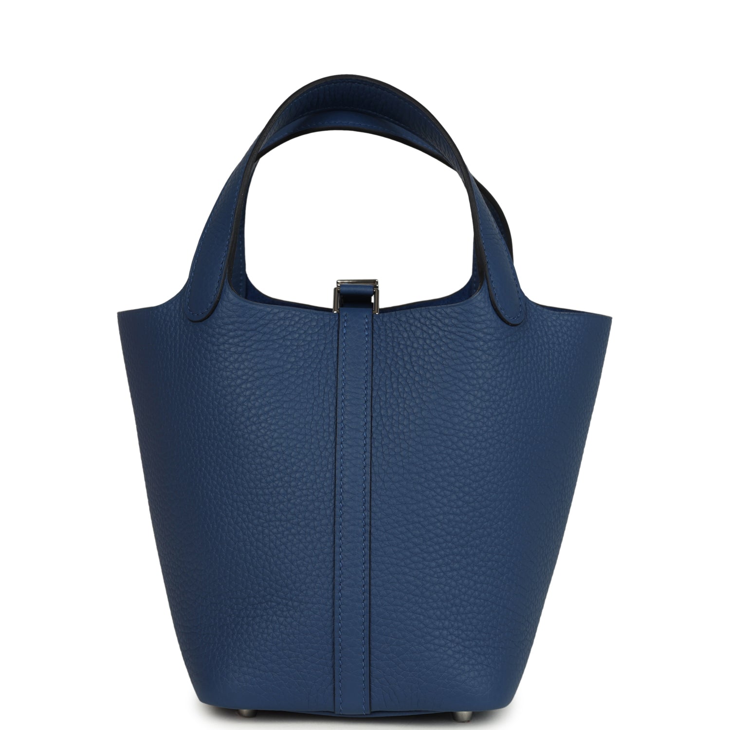 Hermes Picotin Lock 18 Bleu Tie Clemence Palladium Hardware