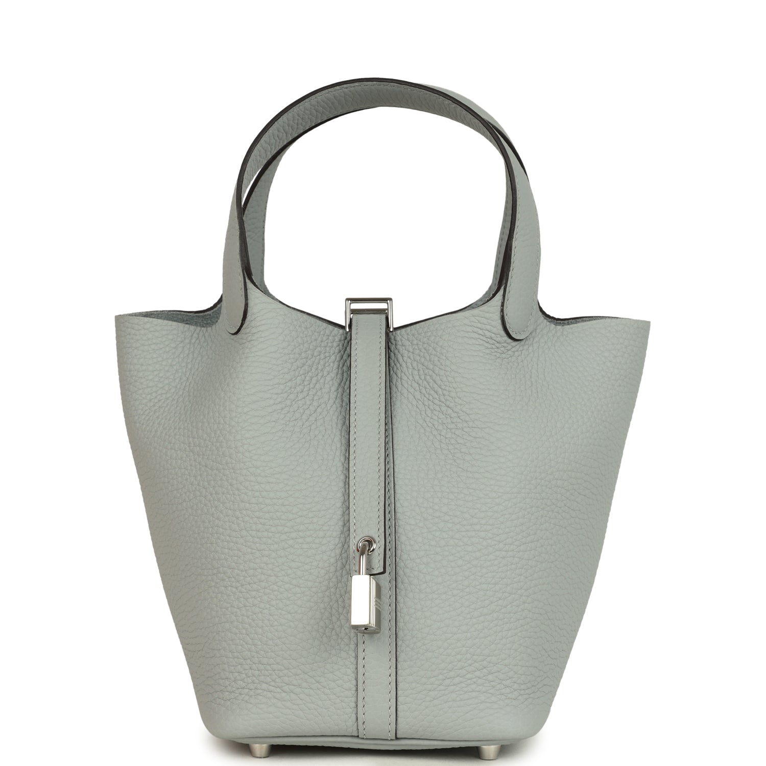 Hermes Picotin Lock 18 Bleu Glacier Clemence Palladium Hardware