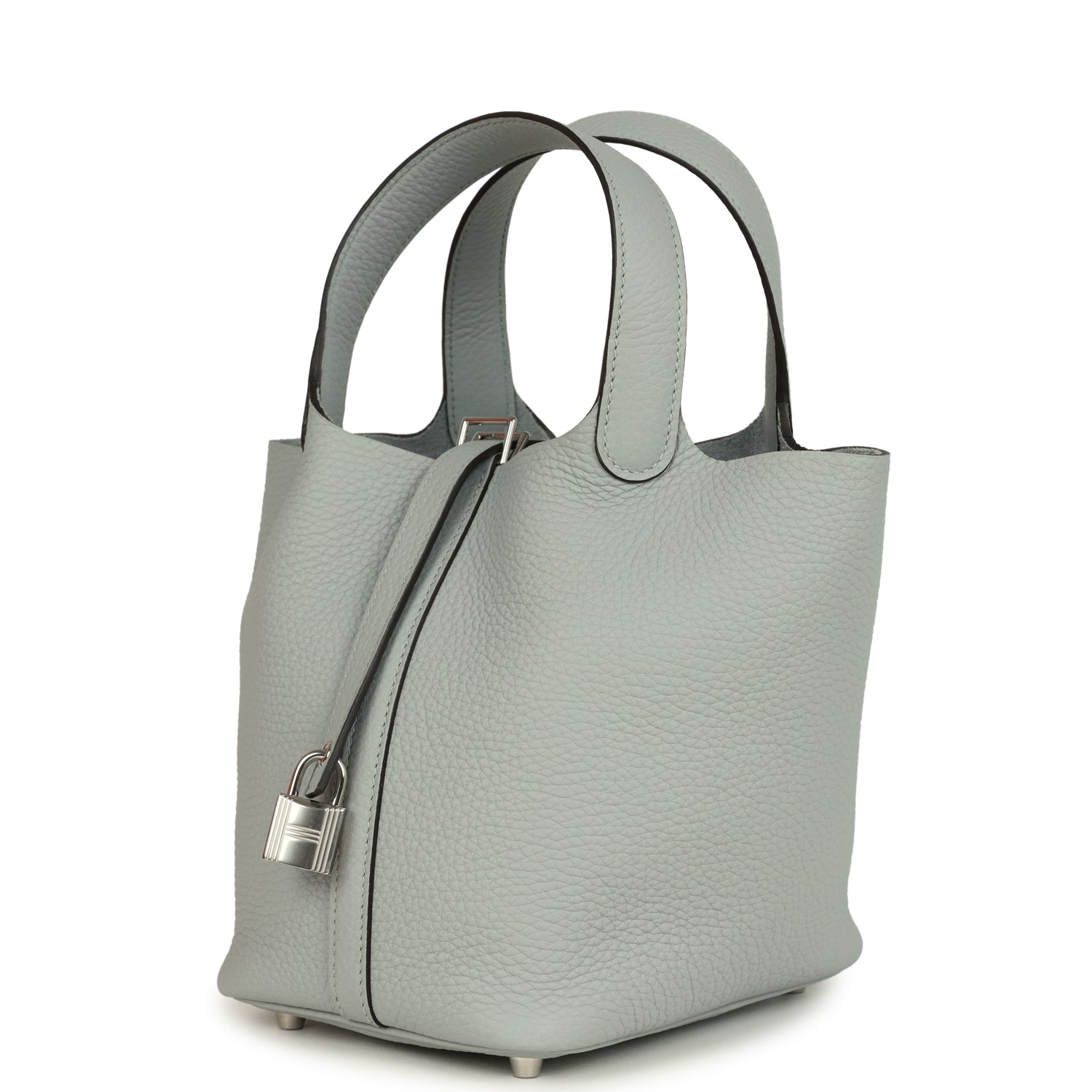 Hermes Picotin Lock 18 Bleu Glacier Clemence Palladium Hardware