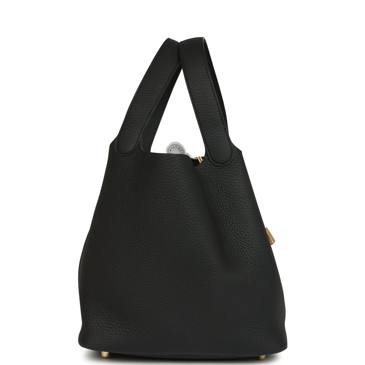 Hermes Picotin Lock 22 Black Clemence Gold Hardware