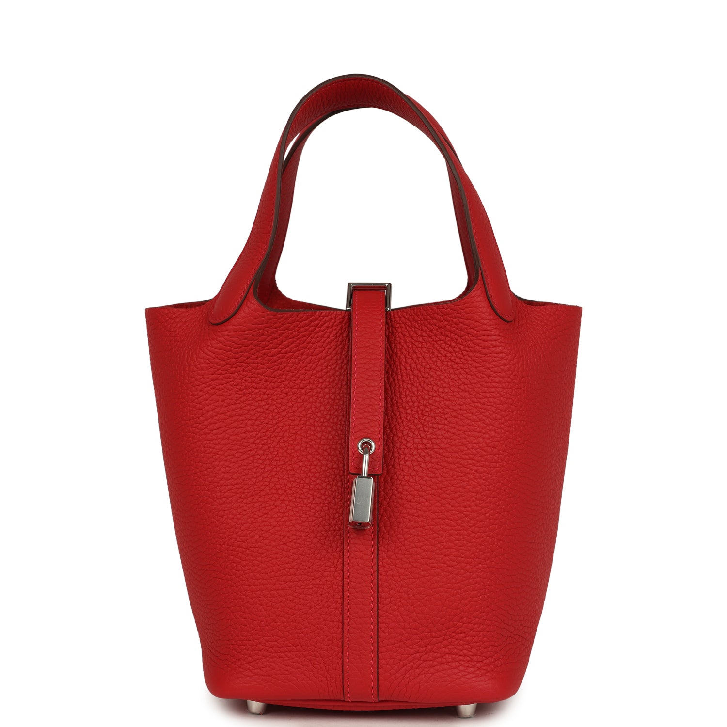 Hermes Picotin Lock 18 Vermillion Clemence Palladium Hardware