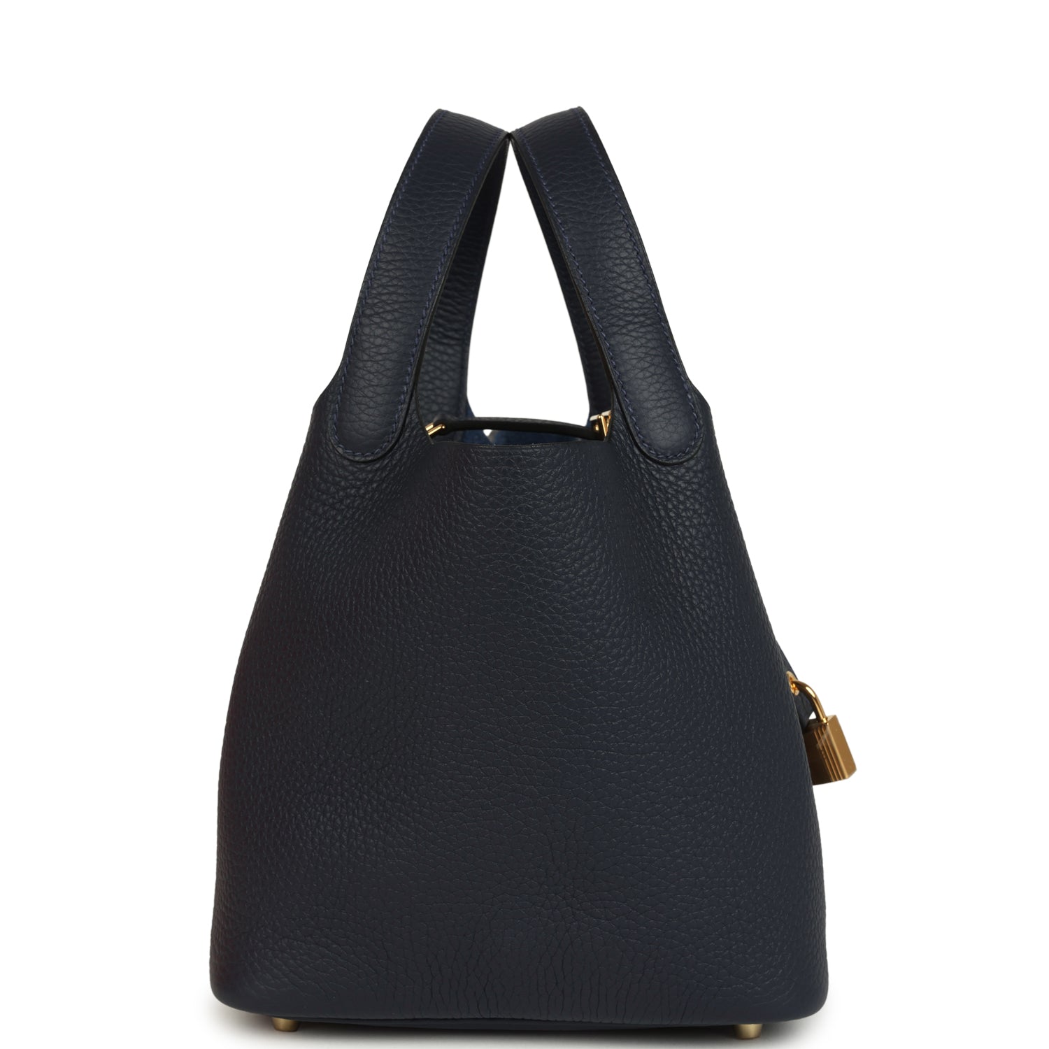 Hermes Picotin Lock 18 Bleu Nuit Clemence Gold Hardware