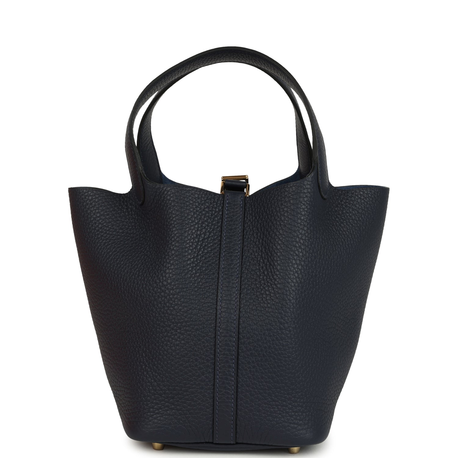 Hermes Picotin Lock 18 Bleu Nuit Clemence Gold Hardware