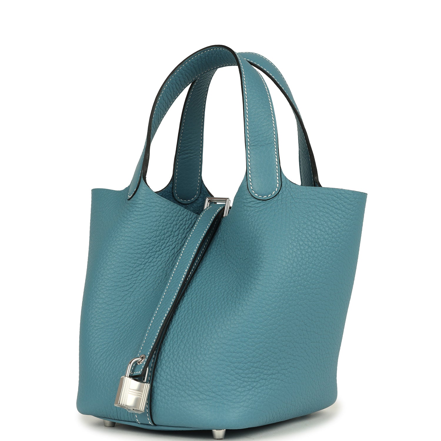 Hermes Picotin Lock 18 Blue Jean Clemence Palladium Hardware